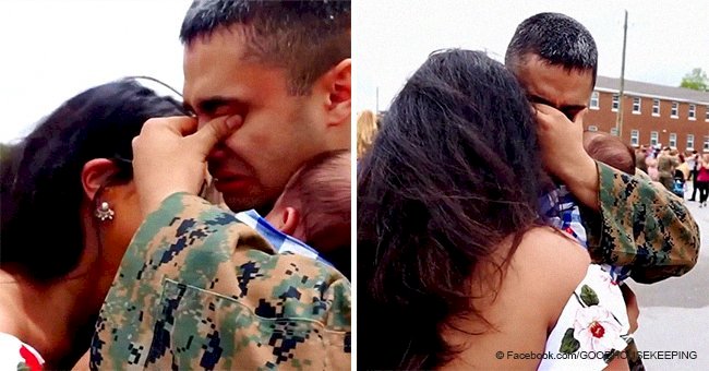 Emotional video of Marine meeting his newborn son for the first time will bring tears to your eyes