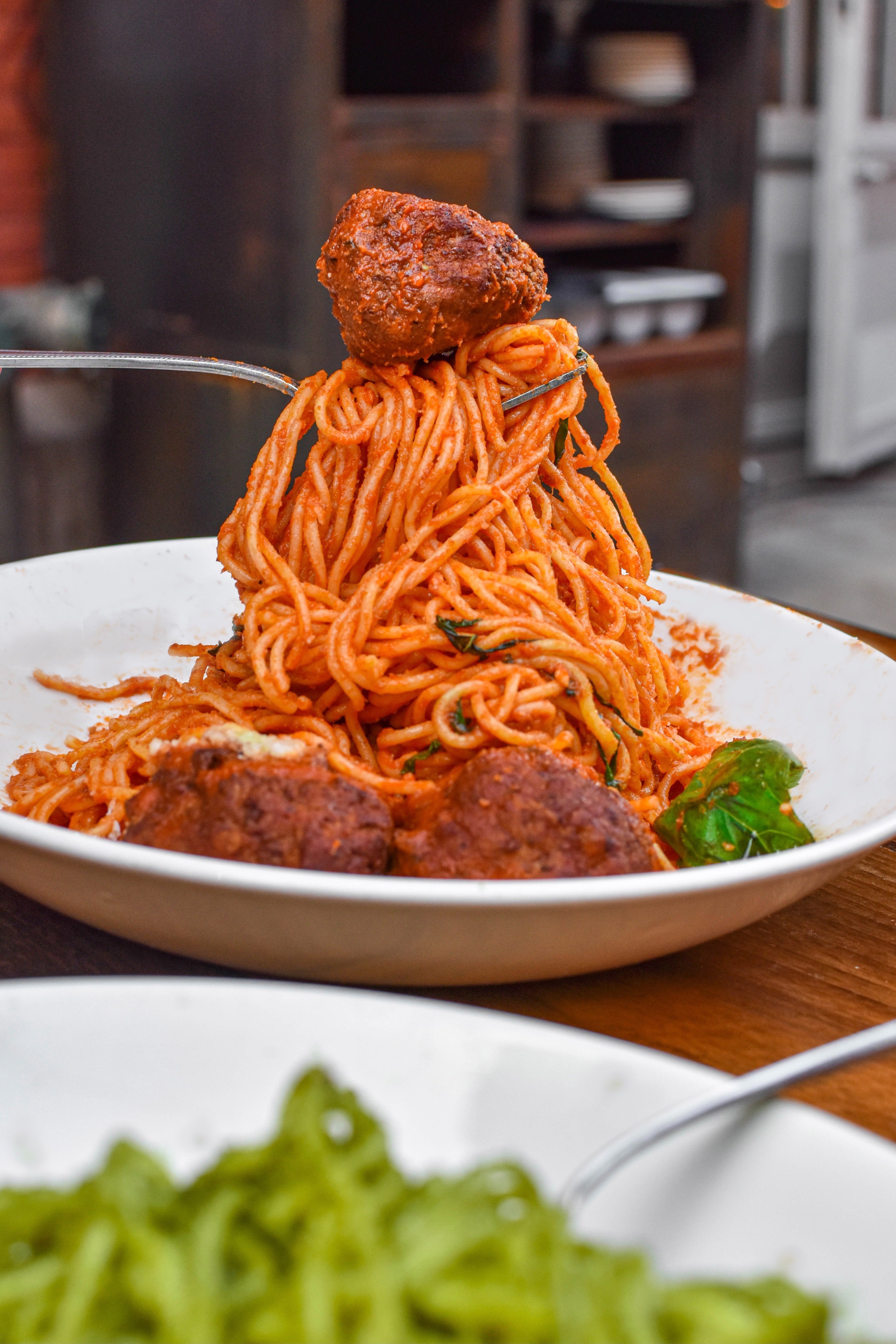 Espagueti con albóndigas. | Foto: Pexels
