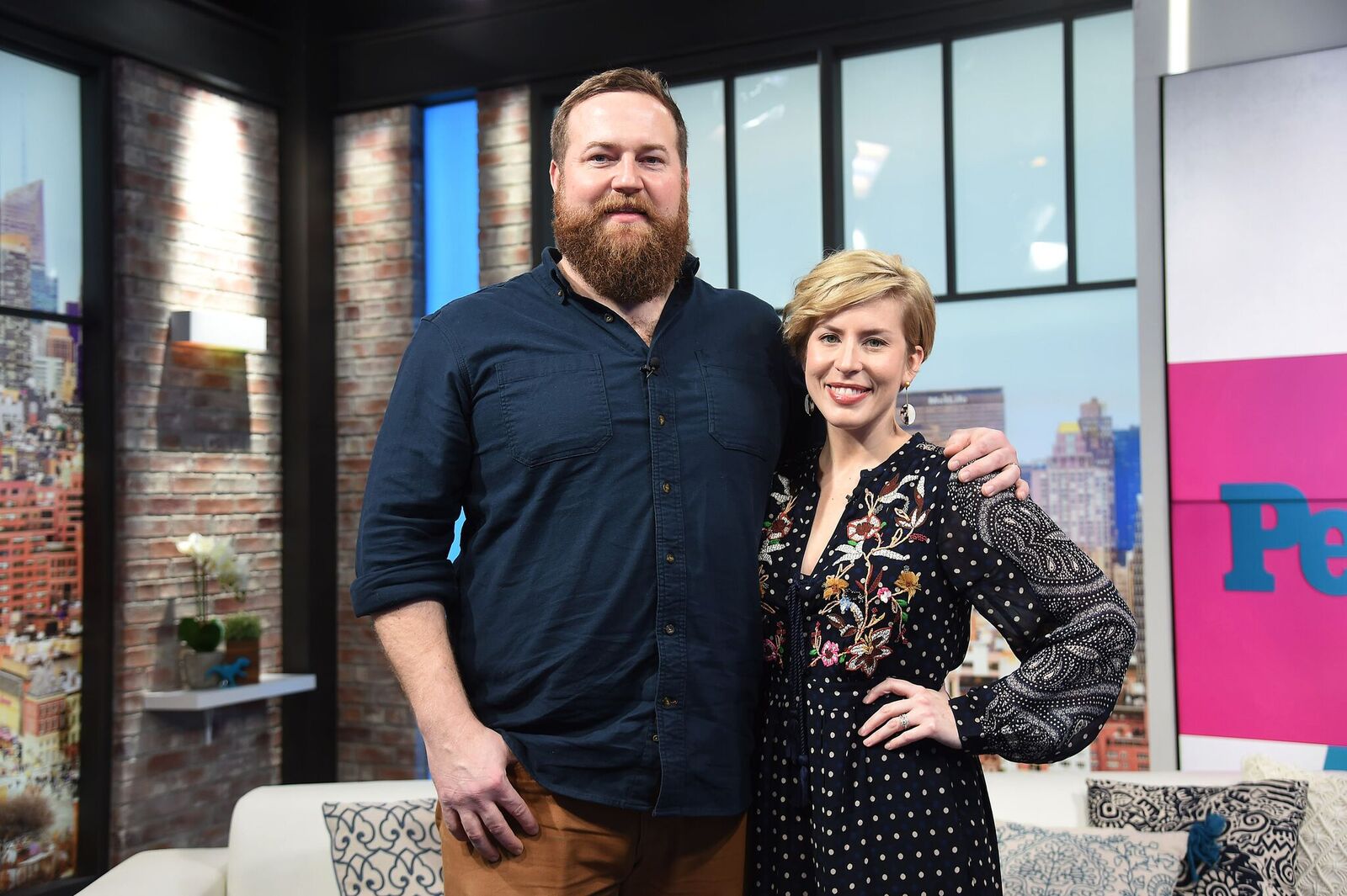 Ben Napier and Erin Napier of  "Home Town" visit People Now in New York for an interview in January 2020 | Source: Getty Images