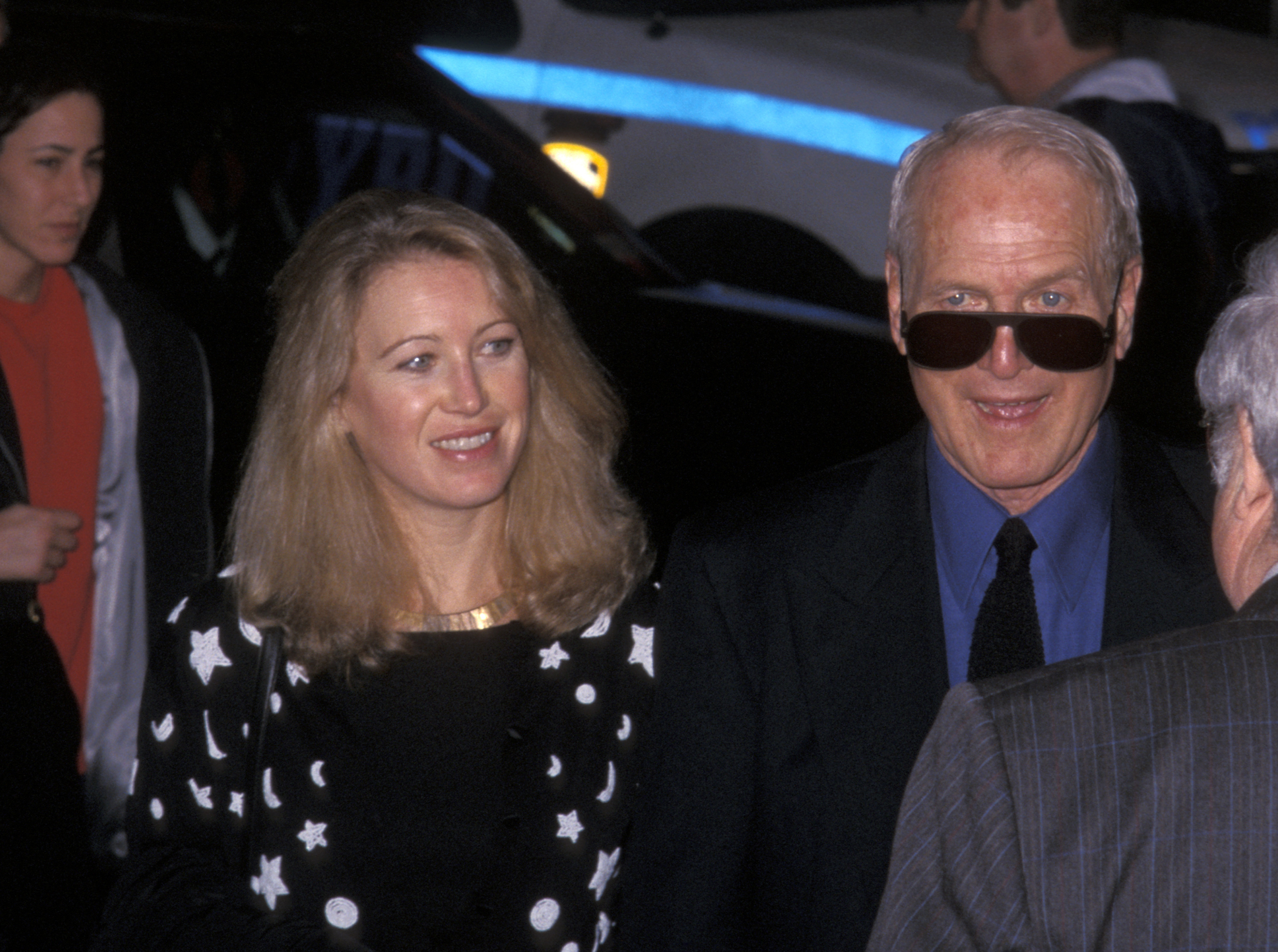 Claire Olivia and Paul Newman attend the "Where the Money Is" premiere at Loews 42nd Street E Walk in 2002 in New York City. | Source: Getty Images