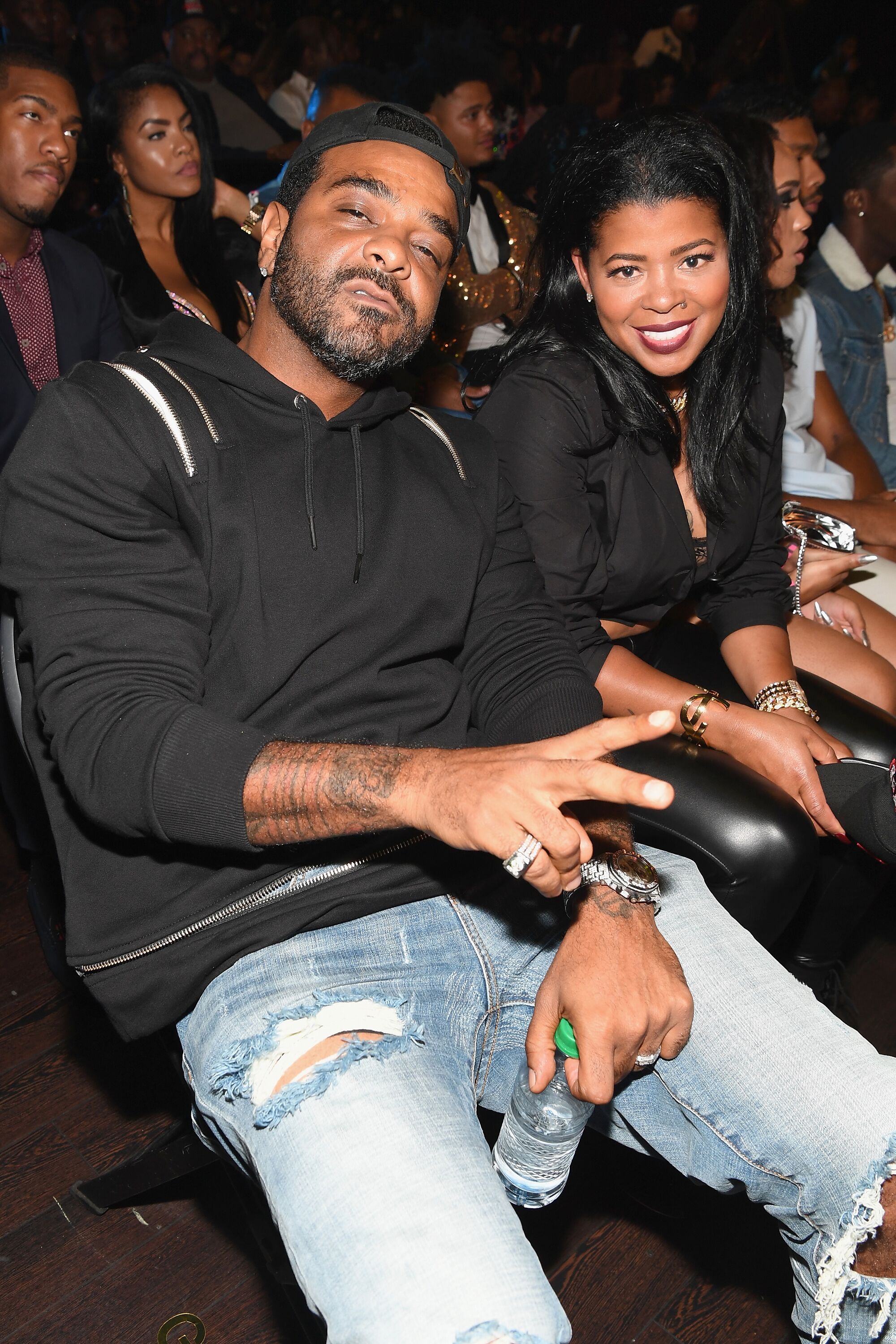 Rapper Jim Jones and fiancé Chrissy Lampkin at the 2017 BET Hip Hop Awards/ Source: Getty Images