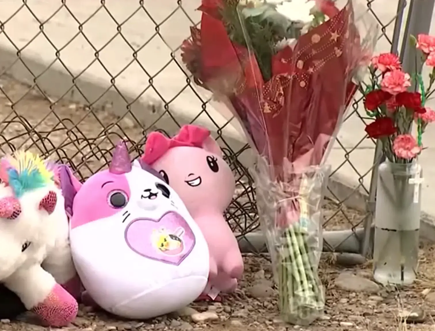 Flowers and stuffed animals around the house that caught on fire and killed five children | Source: Youtube.com/AZFamily | Arizona News