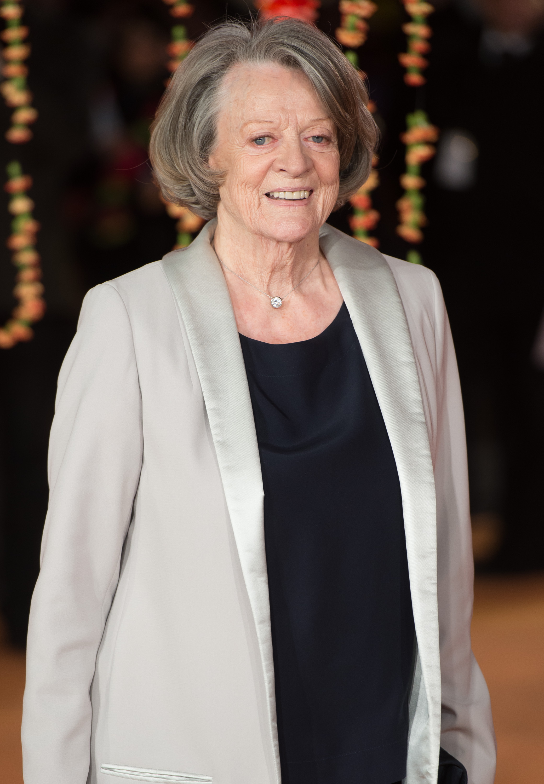 Maggie Smith attends The Royal Film Performance and world premiere of "The Second Best Exotic Marigold Hotel" on February 17, 2015, in London, England. | Source: Getty Images