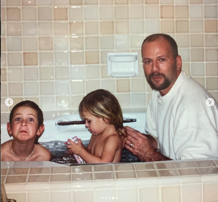 Bruce, Tallulah Willis, and her sibling | Source: Instagram/buuski