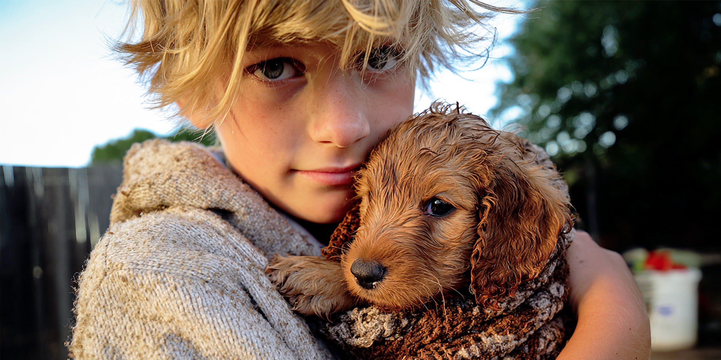 A little boy and a dirty puppy | Source: Amomama