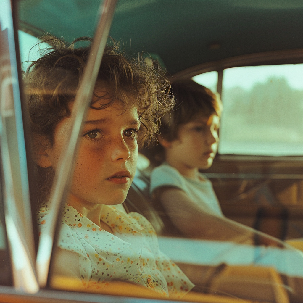 Kids inside a car | Source: Midjourney