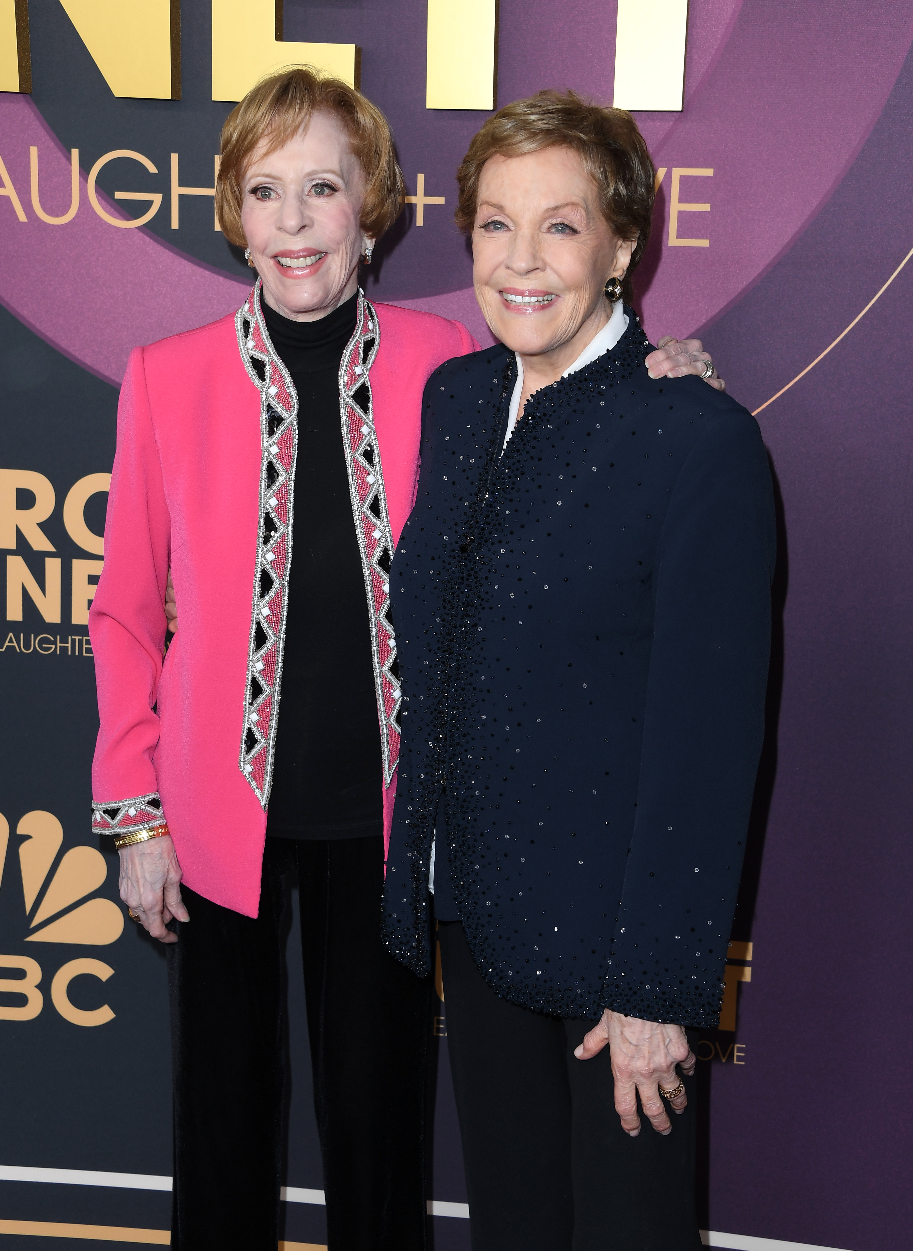 Carol Burnett and Julie Andrews at the NBC's "Carol Burnett: 90 Years Of Laughter + Love" Birthday Special on March 2, 2023 | Source: Getty Images
