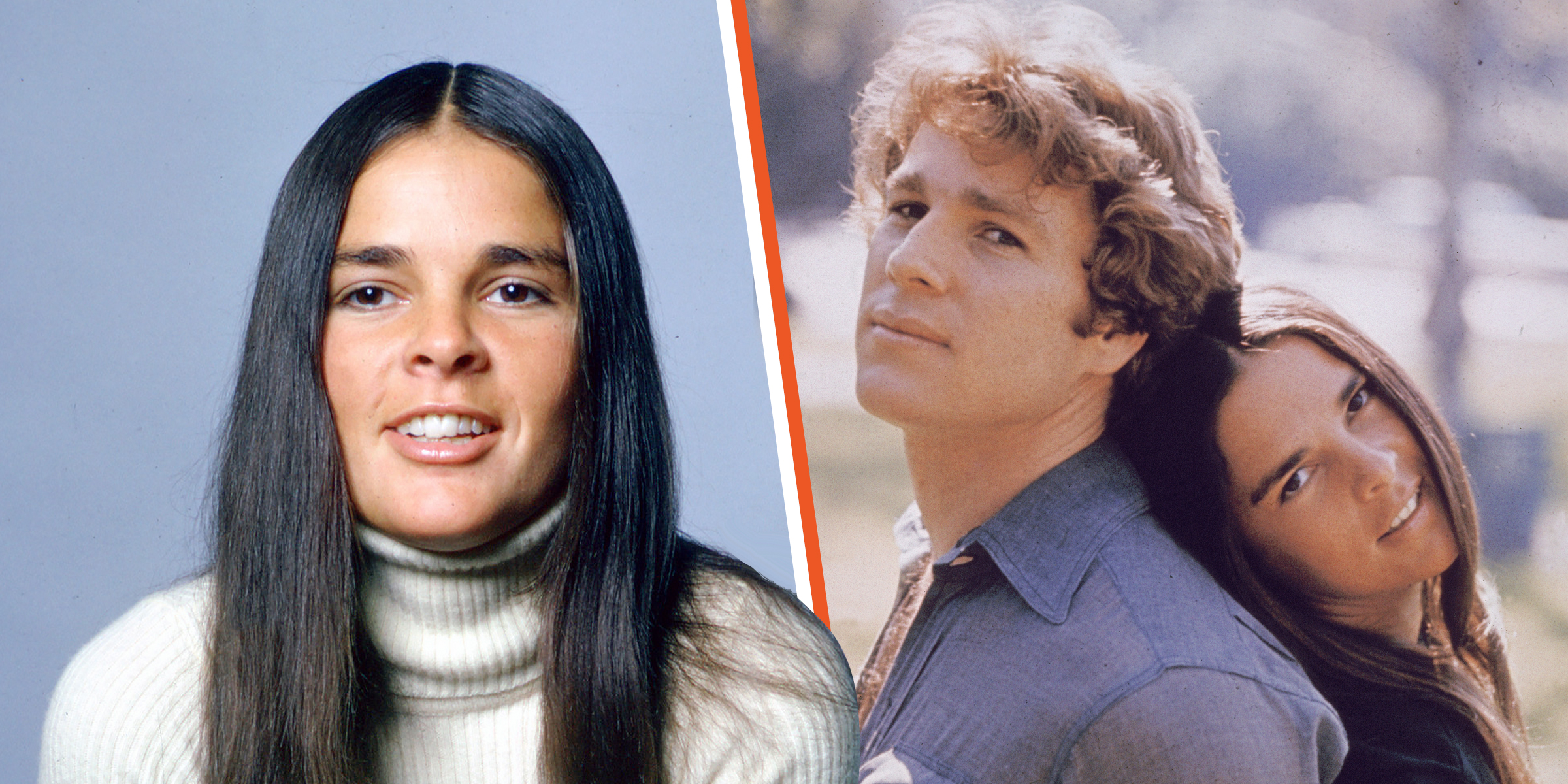 Ali MacGraw, 1970 | Ryan O'Neal and Ali MacGraw, 1970 | Source: Getty Images
