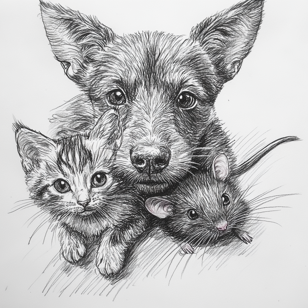 Image of a dog, cat and a rat | Source: Midjourney