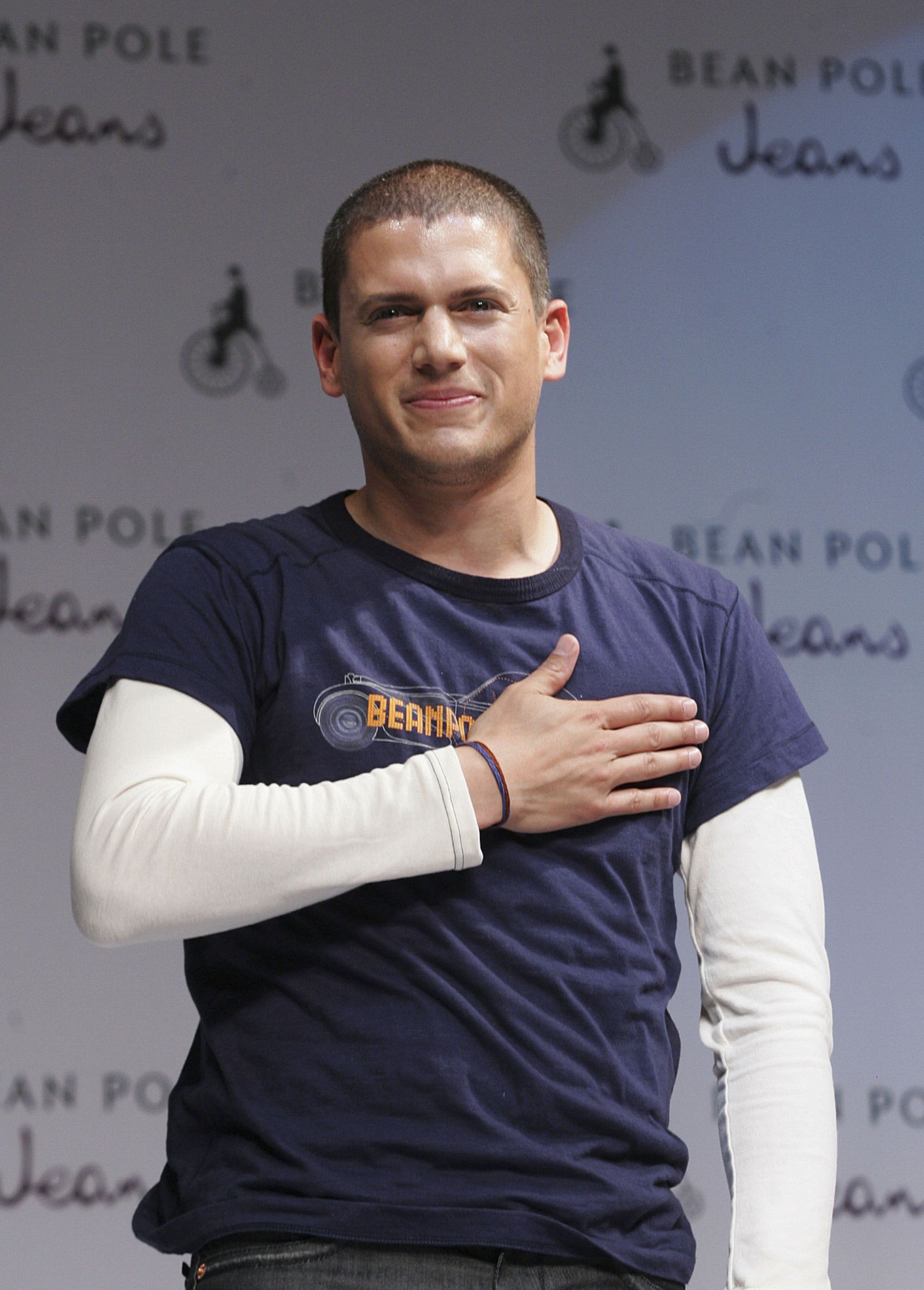 The actor appears at a press conference and a fan meeting on March 23, 2007, in Seoul, South Korea. | Source: Getty Images