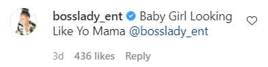 Snoop Dogg's wife Shante Broadus's comment on her daughter Cori's Instagram post | Photo: Instagram/princessbroadus
