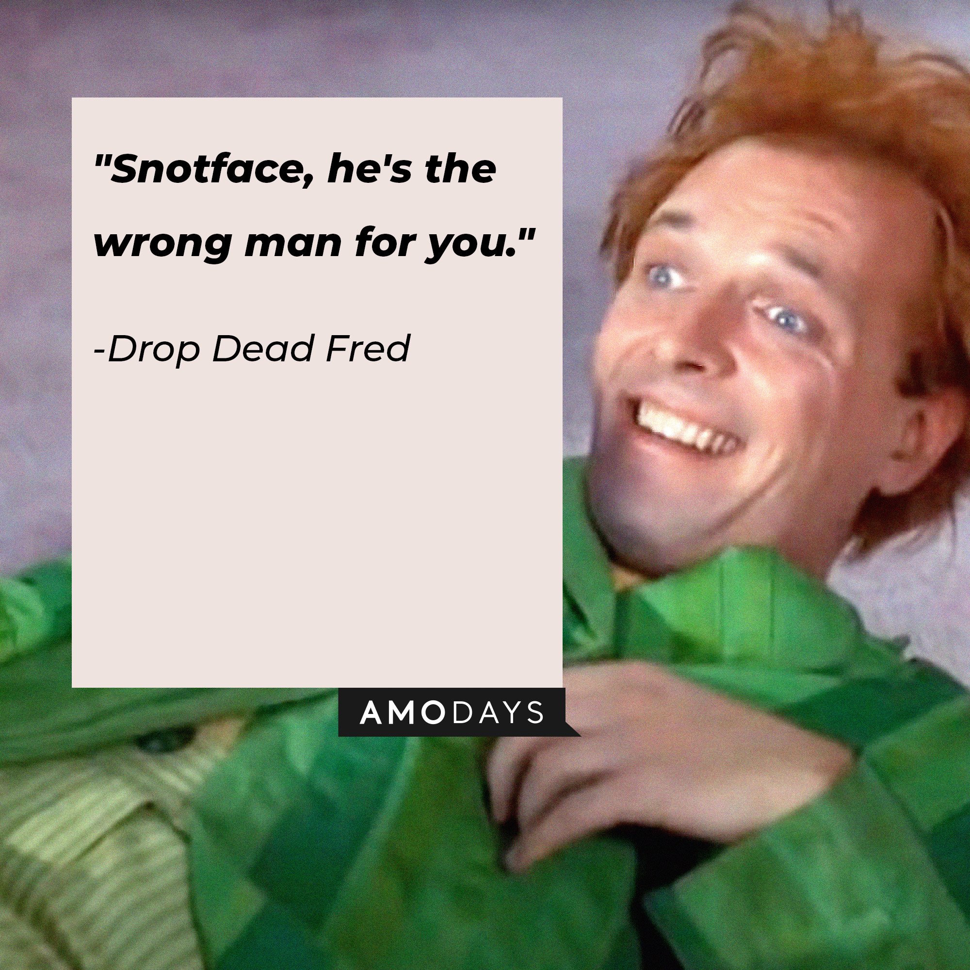 Drop Dead Fred's quote: "Snotface, he's the wrong man for you."  | Image: AmoDays