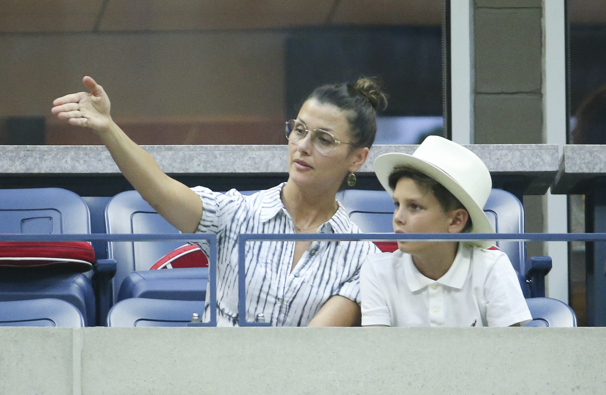 Bridget Moynahan and son Jack at the 2018 US Open in New York City on August 29, 2018 | Source: Getty Images