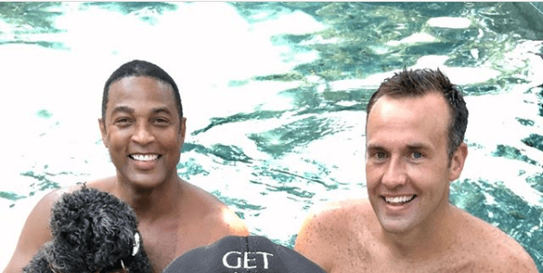 A photo of Don Lemon and Tim Malone in the pool after workout. | Photo: Instagram/Timpmalonenyc
