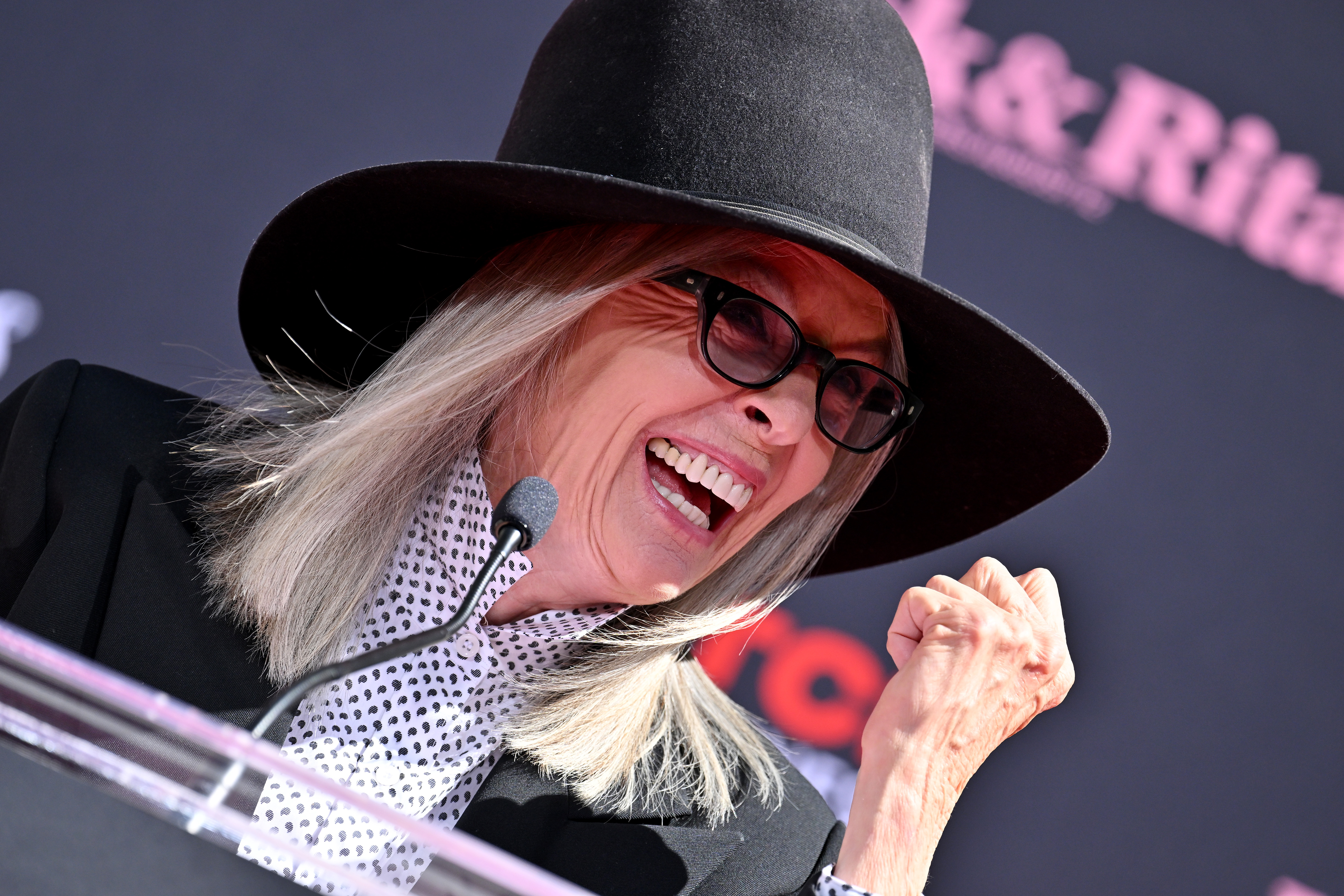 Diane Keaton is honored with a Hand and Footprint Ceremony at TCL Chinese Theatre, on August 11, 2022, in Hollywood, California. | Source: Getty Images