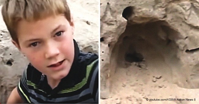 11-year-old boy playing on a beach discovers little girl buried alive in the sand
