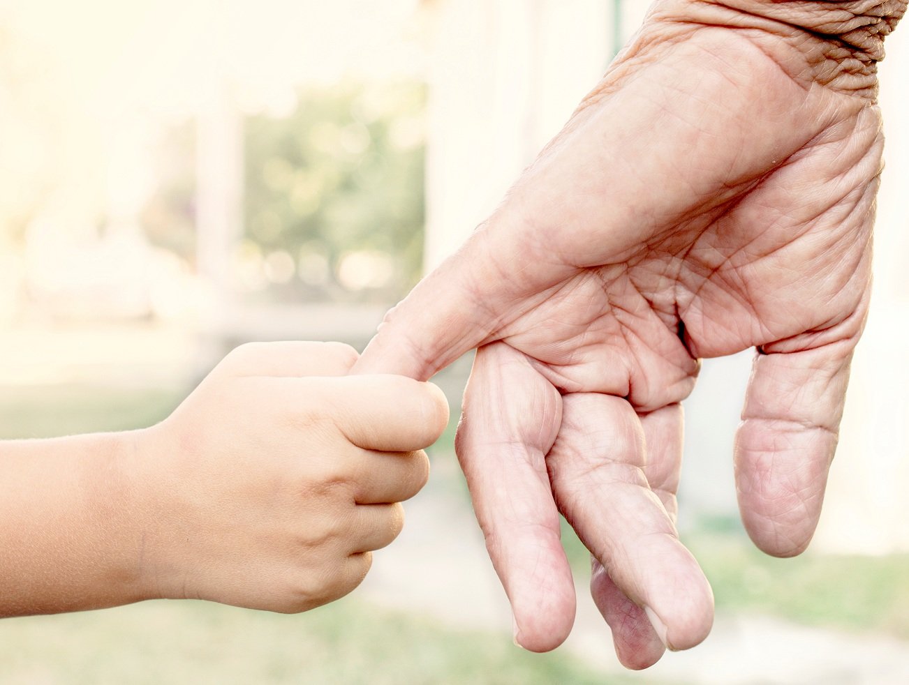A young child holding the hand of an adult. | Source: Shutterstock. 