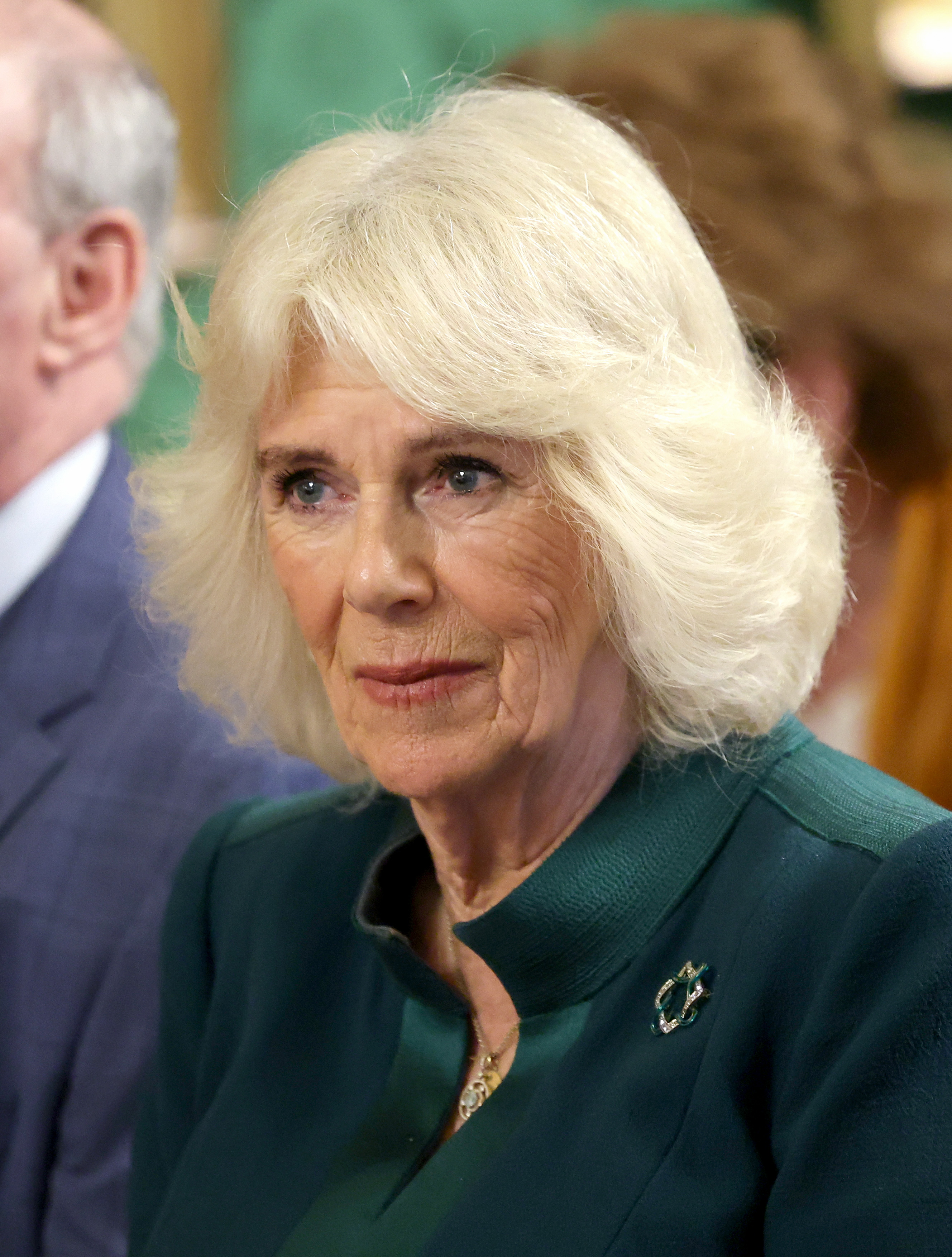 Queen Camilla at the The Queen’s Reading Room event to mark World Poetry Day at Hillsborough Castle during day two of her visit to Northern Ireland on March 21, 2024 in Belfast, Northern Ireland | Source: Getty Images