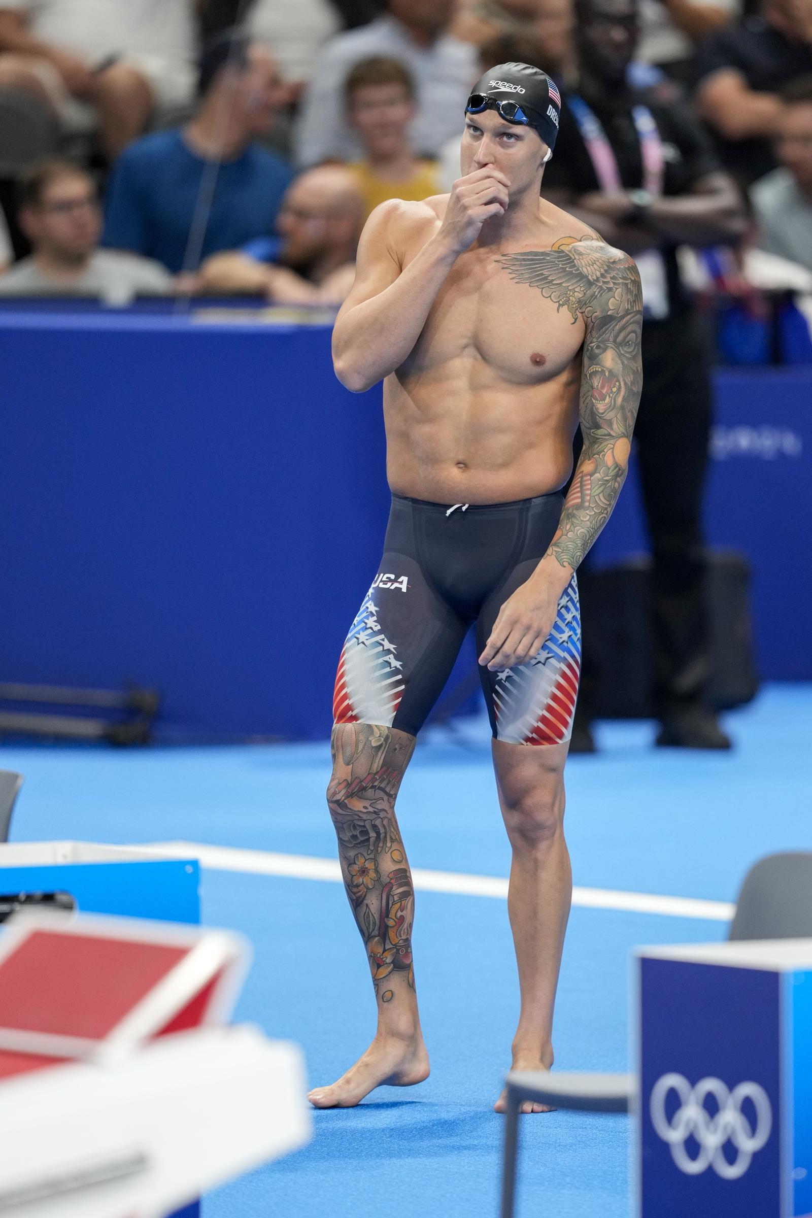 Caeleb Dressel at Paris La Defense Arena on August 2, 2024 | Source: Getty Images