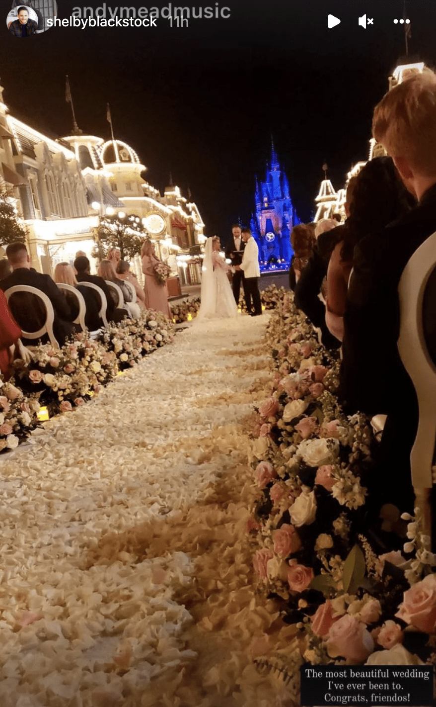 Shelby Blackstock with his wife, Marissa Branch, during their wedding at Walt Disney World on February 12, 2022. | Source: Instagram.com/Shelbyblackstock