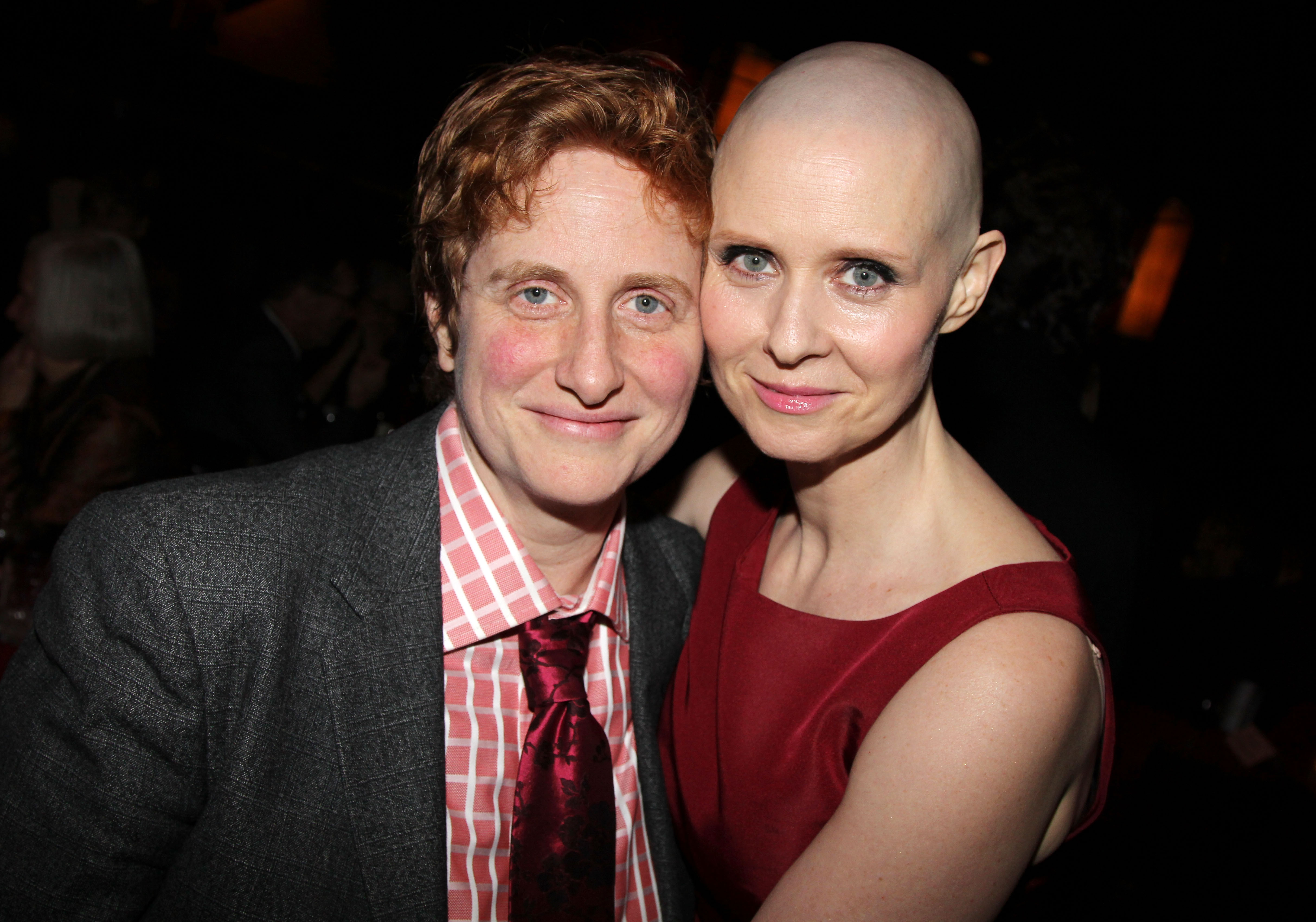 Christine Marinoni and her partner Cynthia Nixon on January 26, 2012, in New York City. | Source: Getty Images
