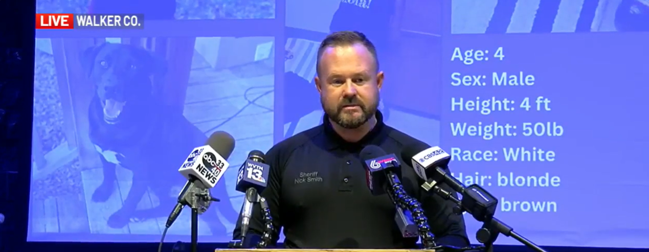 Sheriff Nick Smith in a press conference, seen from a video post dated January 2, 2026. | Source: YouTube/WBRC6News