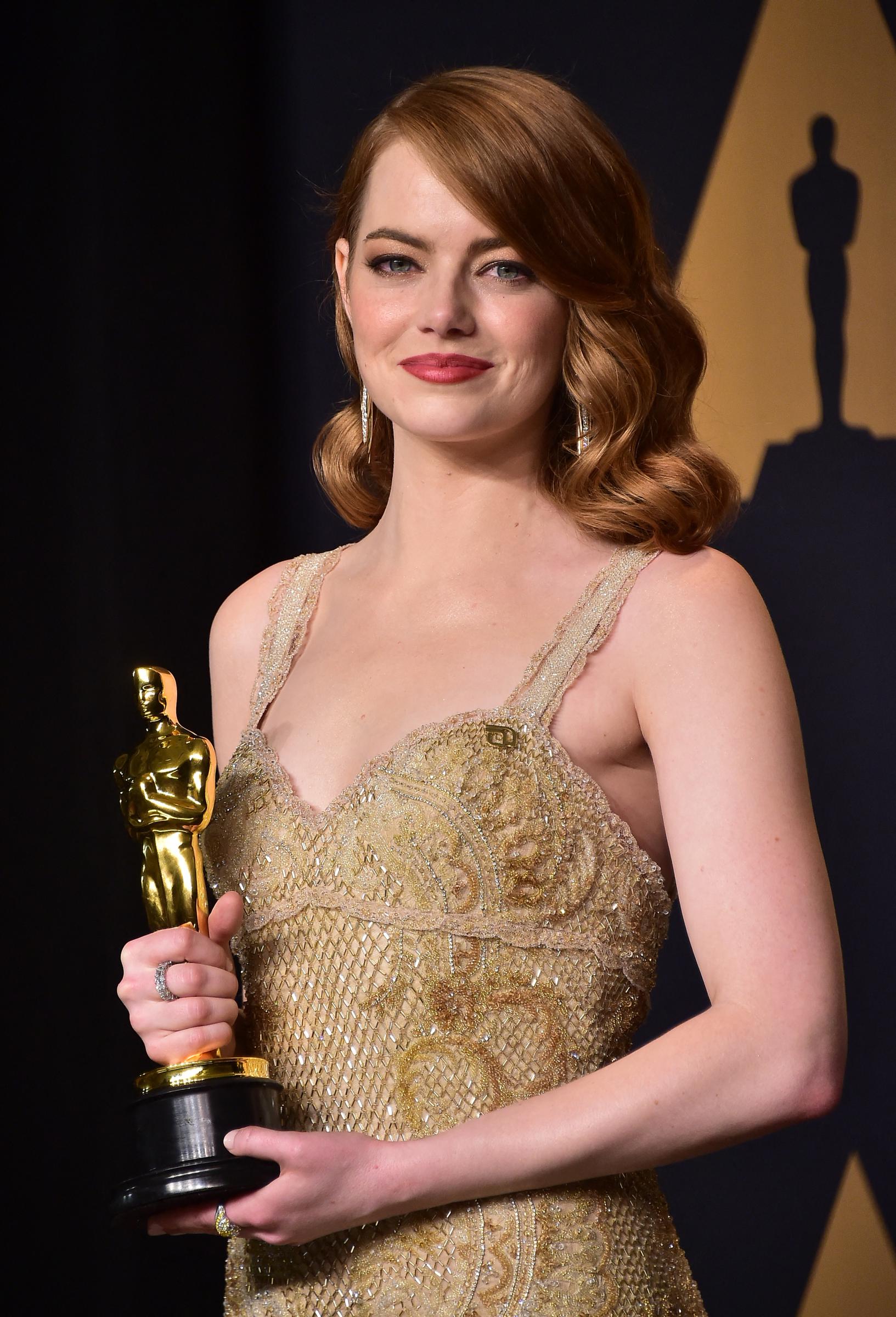 Emma Stone during the 89th Annual Academy Awards on February 26, 2017, in Hollywood, California. | Source: Getty Images