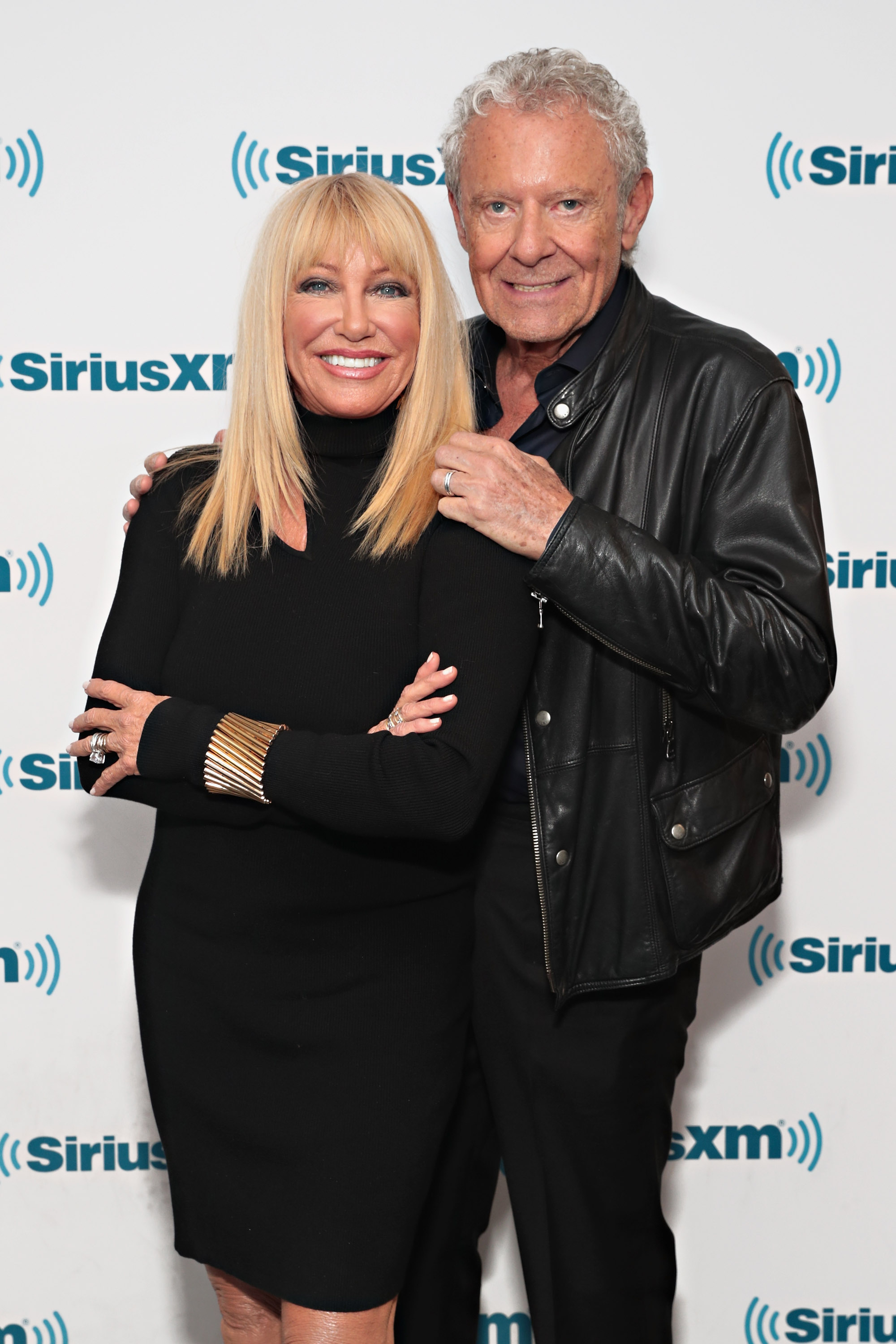 Suzanne Somers and Alan Hamel visit the SiriusXM Studios in New York City on November 15, 2017 | Source: Getty Images