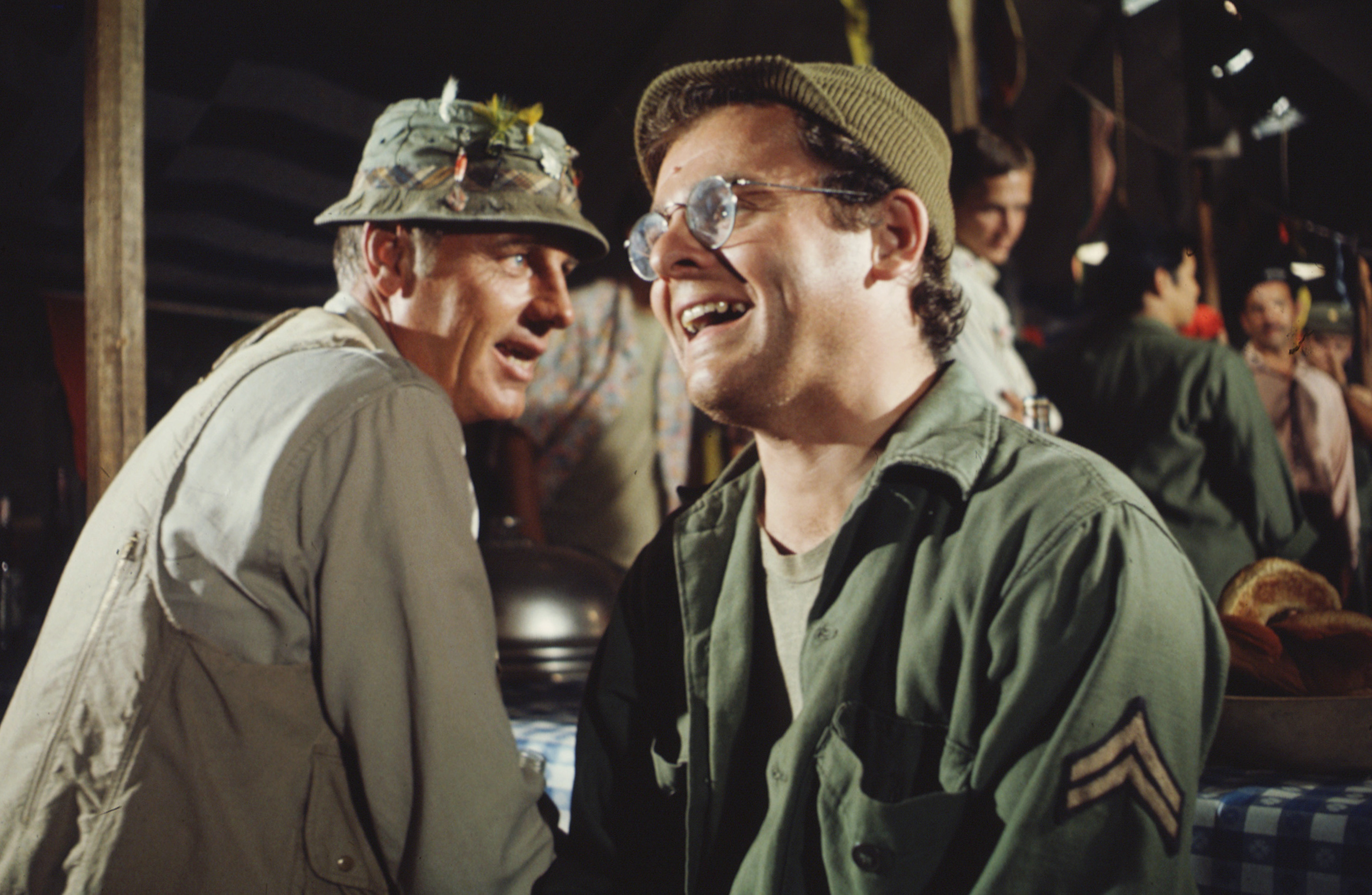 McLean Stevenson as Lt. Col. Henry Blake and Gary Burghoff as Corporal Walter Radar O'Reilly in a scene from the television series "M*A*S*H," in California, 1975 | Source: Getty Images