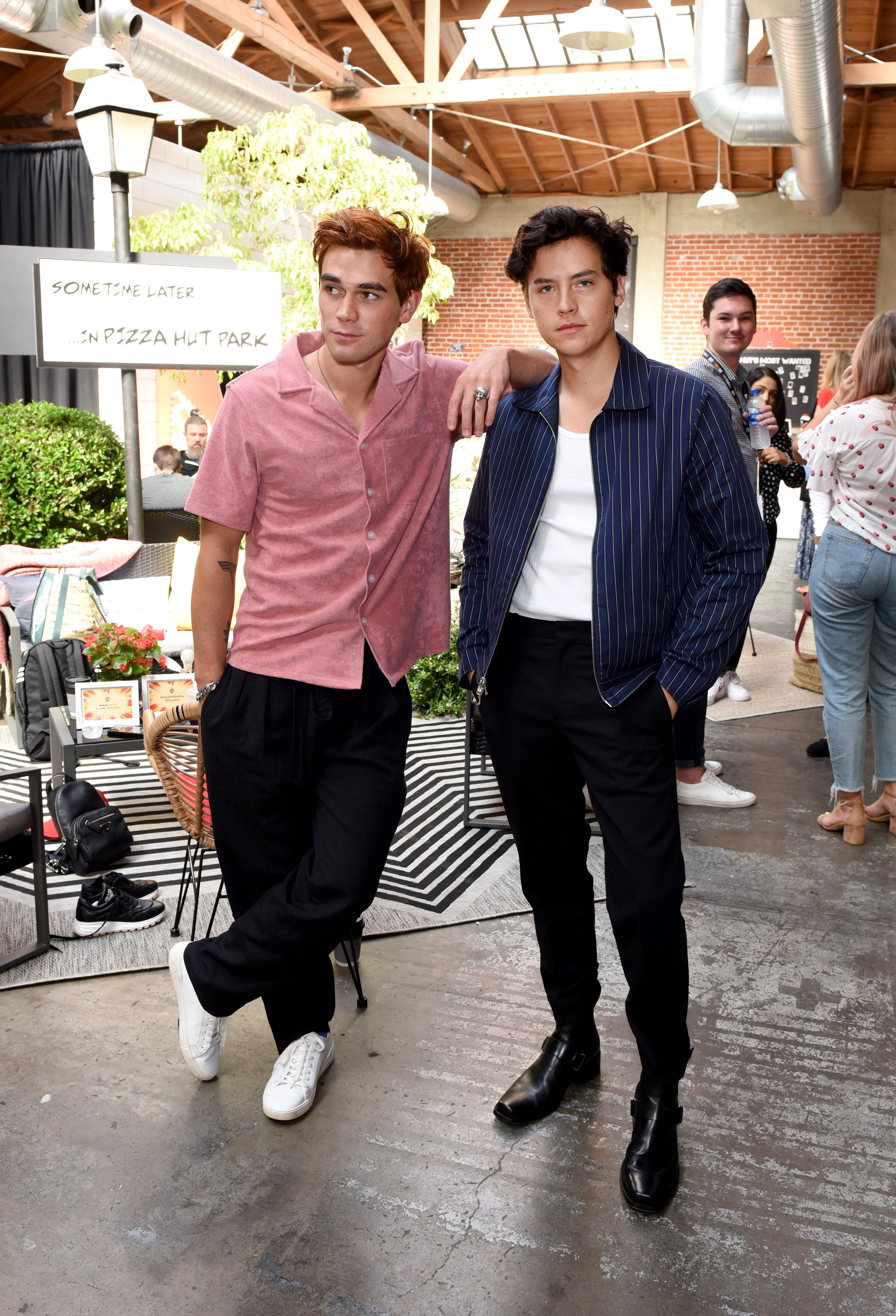 KJ Apa and Cole Spouse pictured at the Pizza Hut Lounge at 2019 Comic-Con International: San Diego, California. | Photo: Getty Images