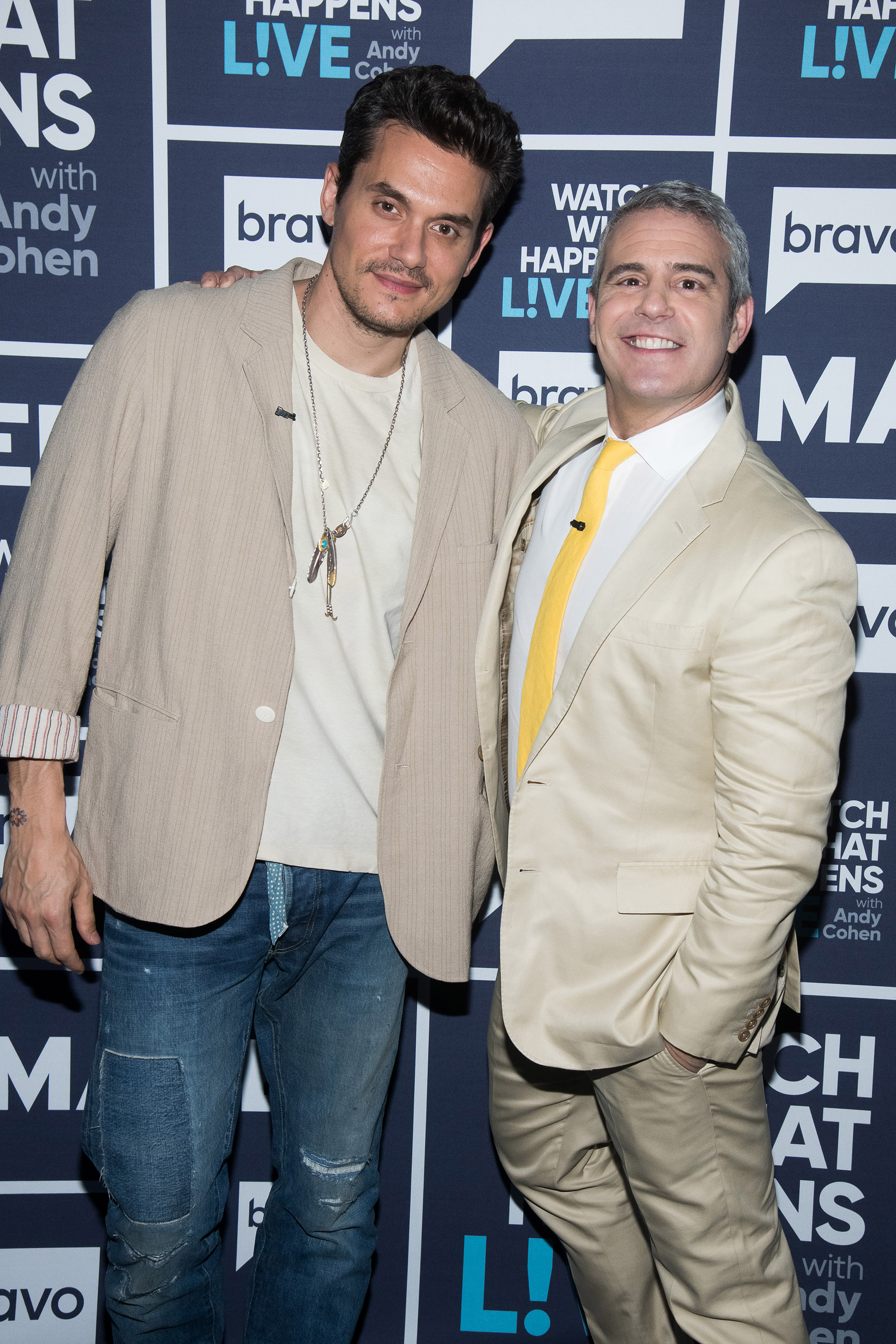 John Mayer and Andy Cohen on season 16 of "Watch What Happens Live With Andy Cohen" on June 27, 2019 | Source: Getty Images