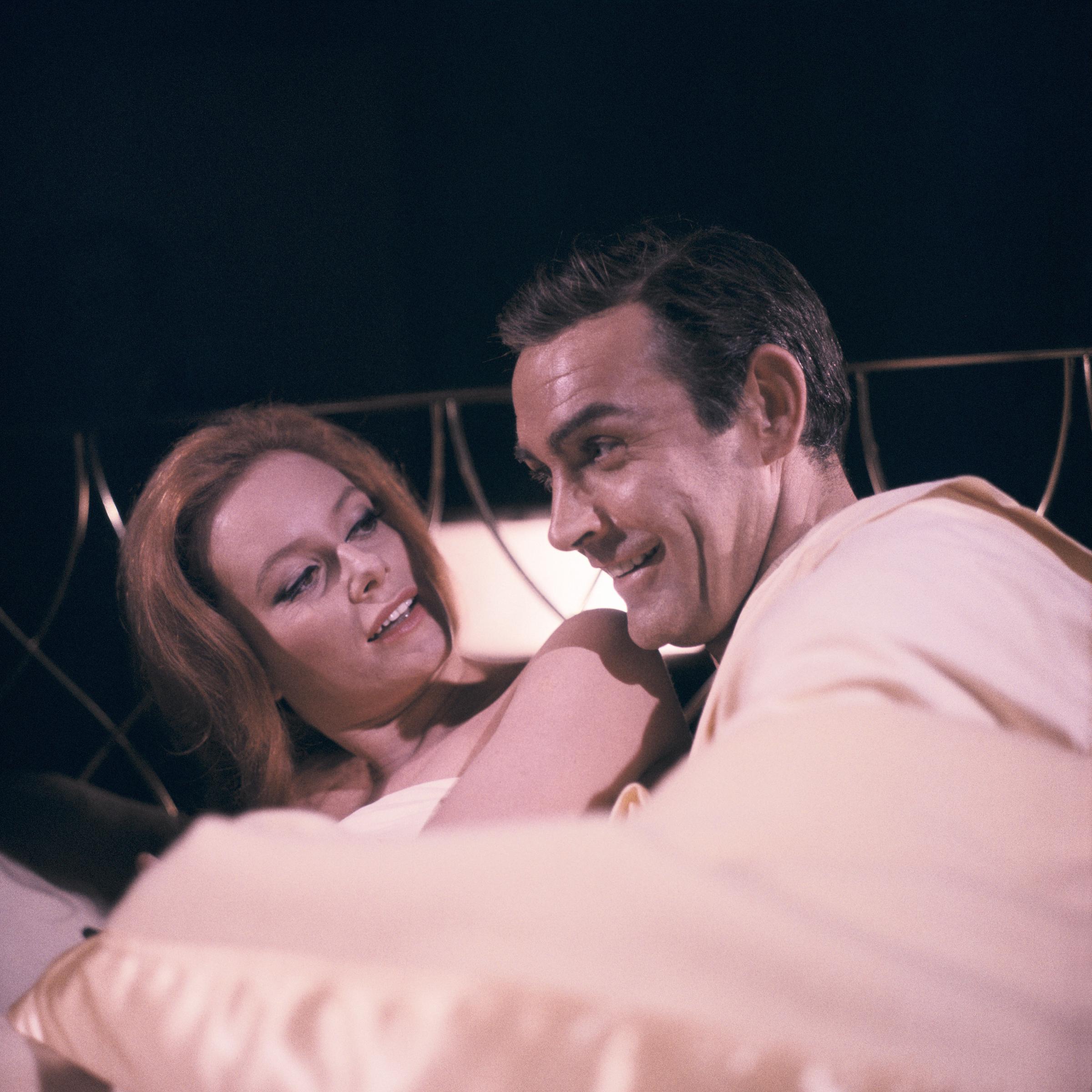 Luciana Paluzzi and Sean Connery in "Thunderball" in 1965. | Source: Getty Images