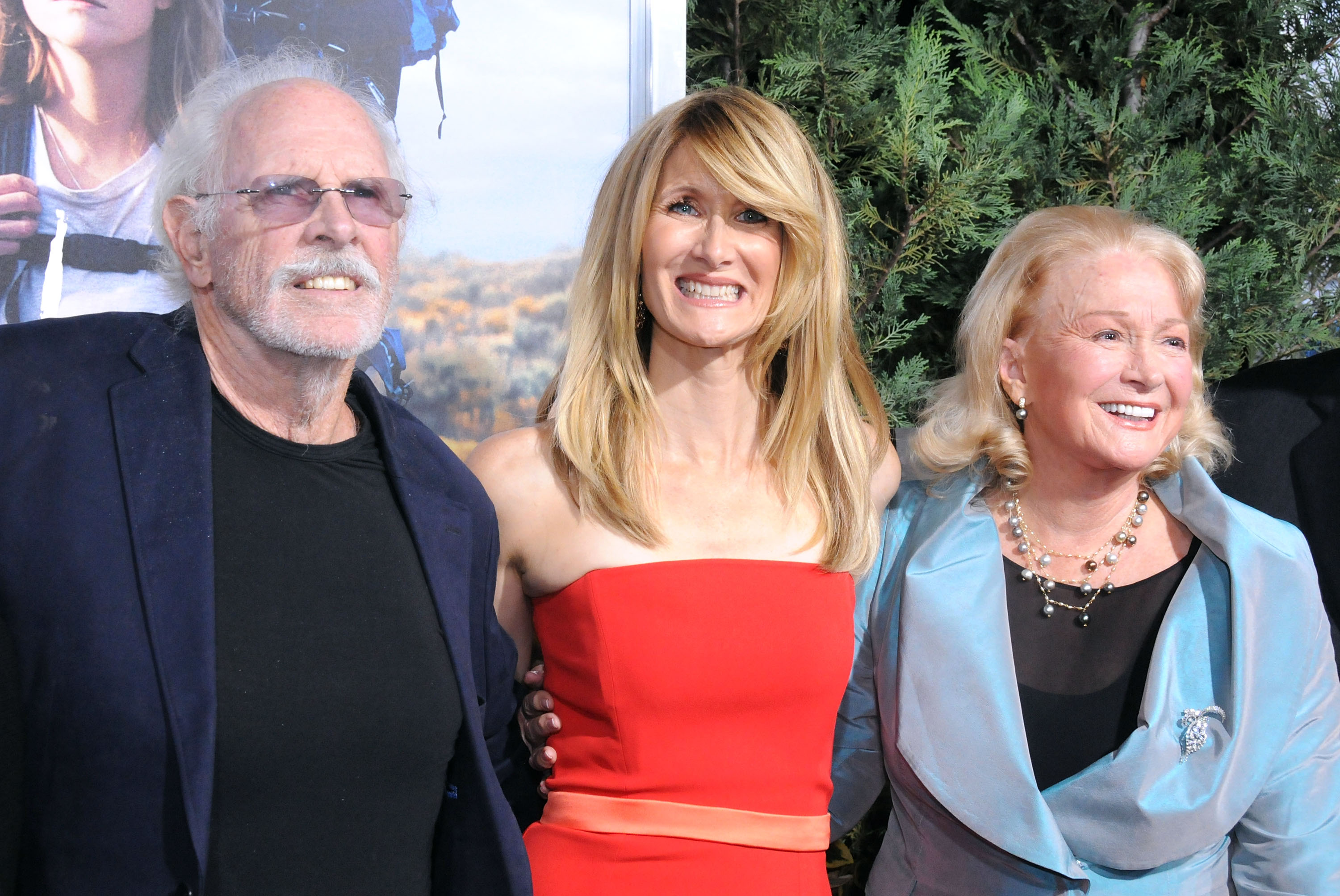 Bruce and Laura Dern, and actress Diane Ladd at the Los Angeles Premiere "Wild" at AMPAS Goldwyn Theater on November 19, 2014 in Beverly Hills, California | Source: Getty Images