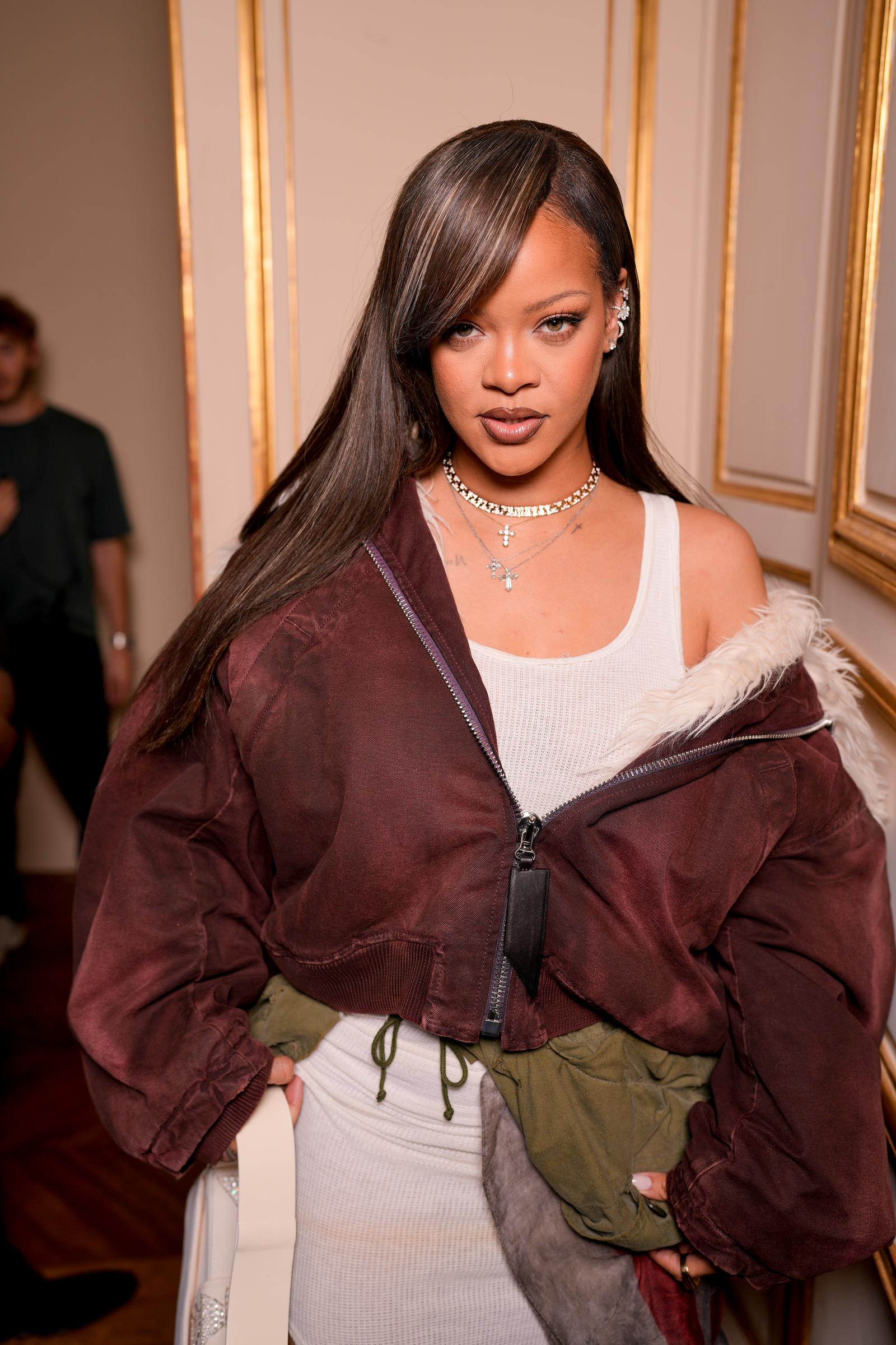 Rihanna at the AWGE fashion show during Paris Fashion Week Menswear Spring/Summer 2025 on June 21, 2024, in Paris, France. | Source: Getty Images
