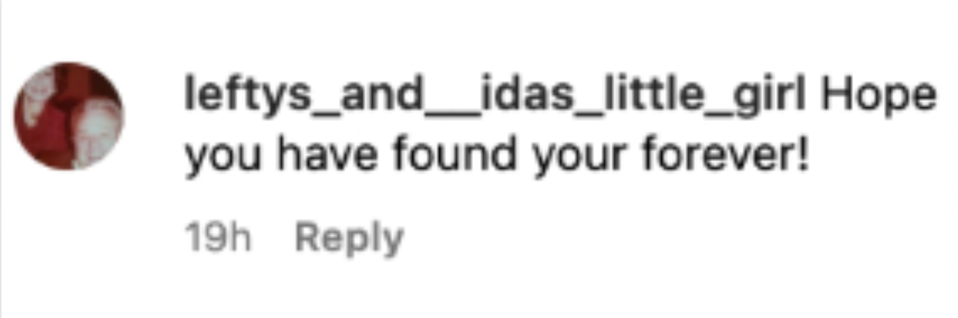 A comment left under a photo of Will Reeve and his girlfriend, Amanda Dubin, in April 2023 | Source: instagram.com/willreeve_/