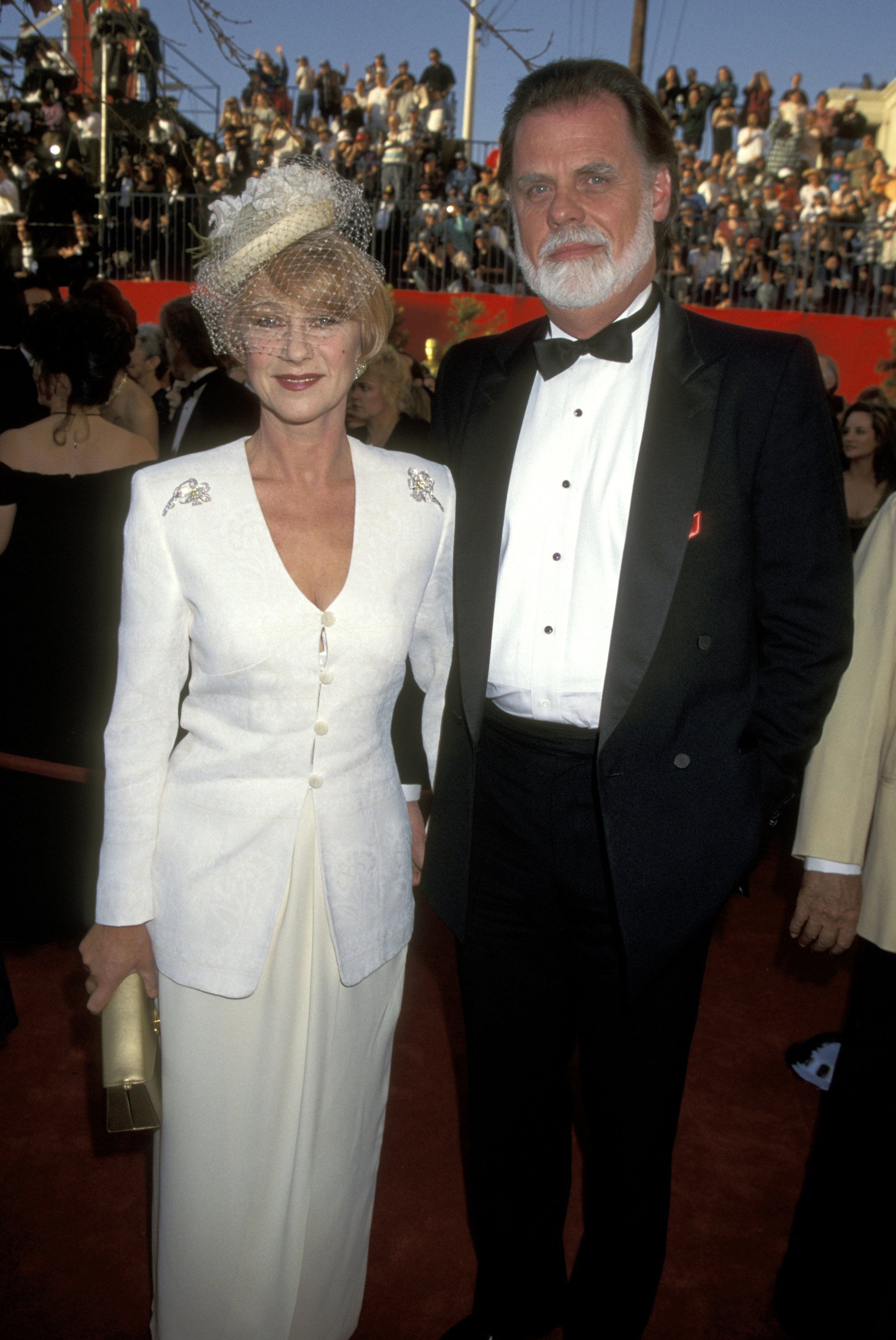 Helen Mirren and Taylor Hackford atThe 67th Annual Academy Awards - Arrivals at Shrine Auditorium in Los Angeles, California, United States. | Source: Getty Images