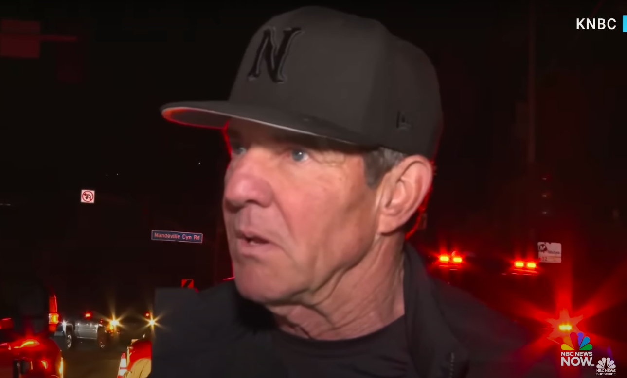 Dennis Quaid sharing his reflections on the wildfires. | Source: YouTube/NBC News