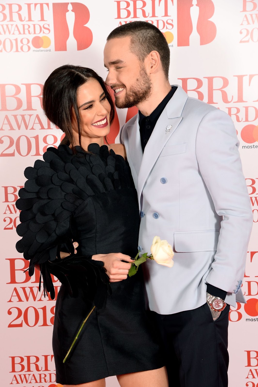 Cheryl Cole and Liam Payne at The BRIT Awards 2018 on February 21, 2018, in London, England. | Source: Getty Images