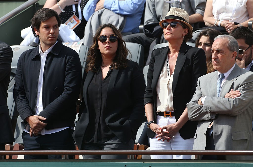 Cendrine, Léa et Léo Dominguez le 24 mai 2015 à Paris. l Source : Getty Images