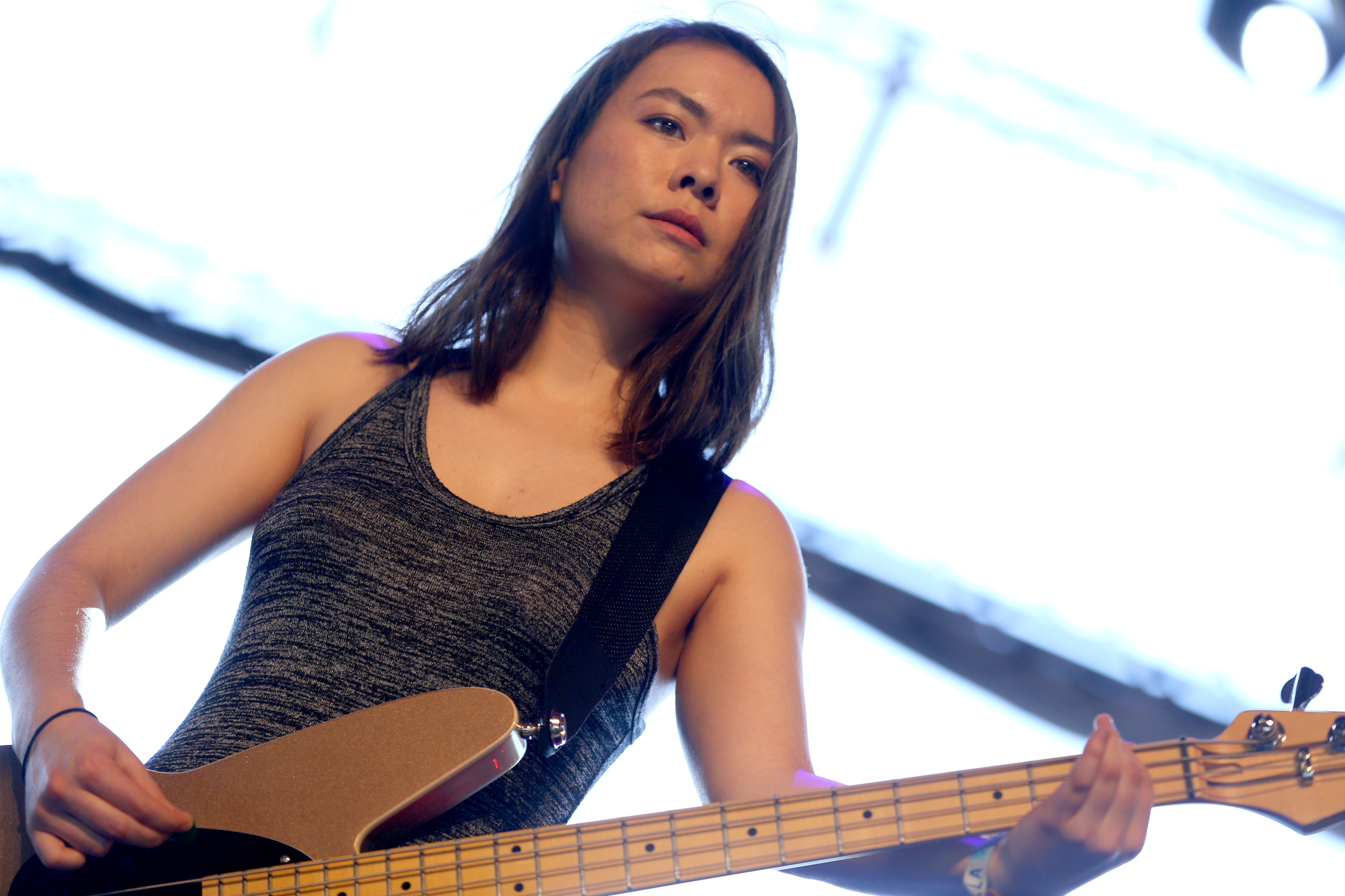 Mitski onstage at the Coachella Valley Music And Arts Festival in 2017, in Indio, California. | Source: Getty Images
