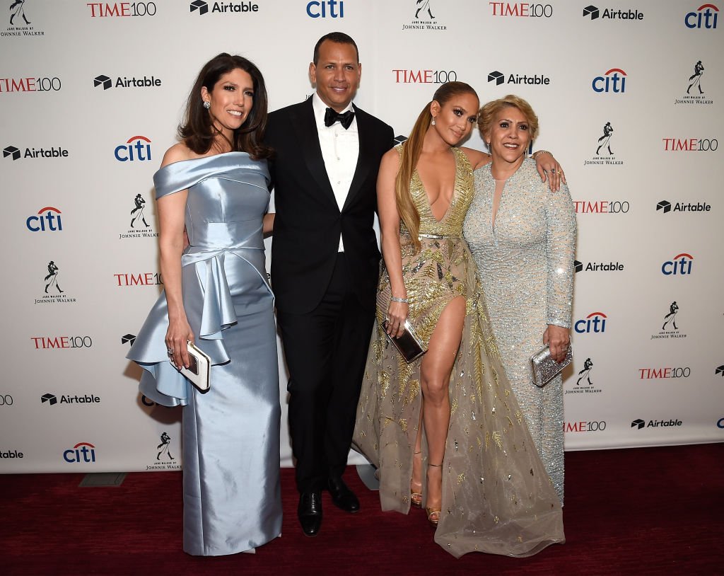 Lynda Lopez, Alex Rodriguez, Jennifer Lopez and Guadalupe Lopez attend the 2018 Time 100 Gala at Jazz at Lincoln Center | Getty Images