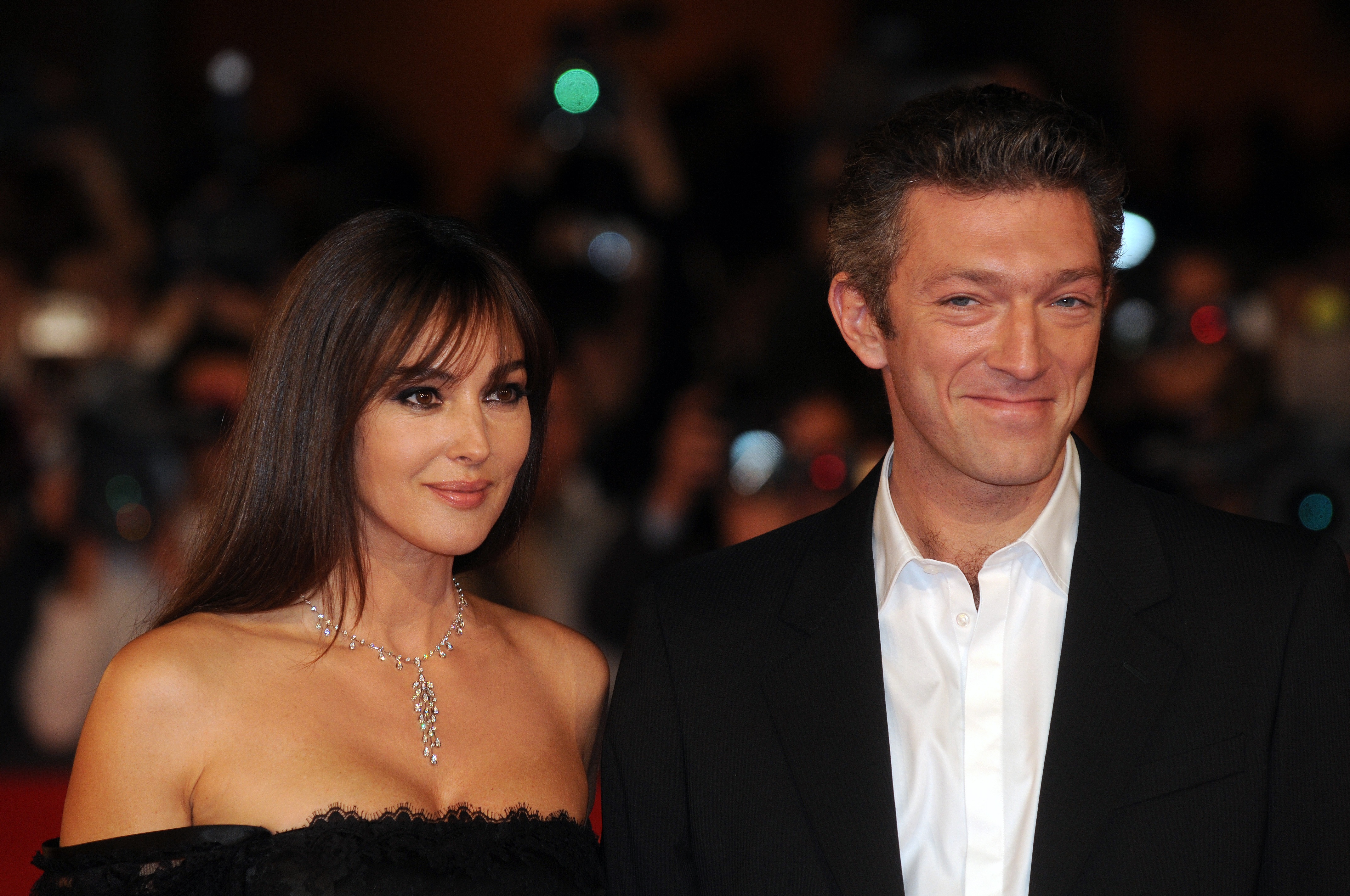 Monica Bellucci and Vincent Cassel  at The Third Rome Film Festival: Premiere of the Italian film "The Man Who Loves" in Rome, Italy on October 23, 2008 | Source: Getty Images