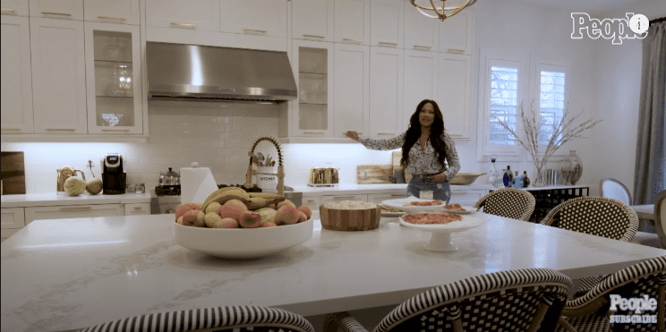 Beauvais standing in her gorgeous kitchen for a virtual tour. | Photo: YouTube/People