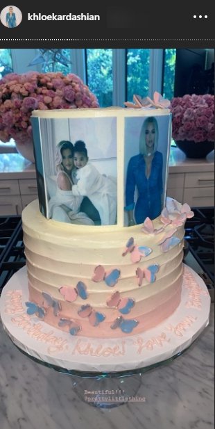 A snapshot of the birthday cake from Khloé Kardashian's 36th birthday celebrations. | Source: Instagram/KhloeKardashian