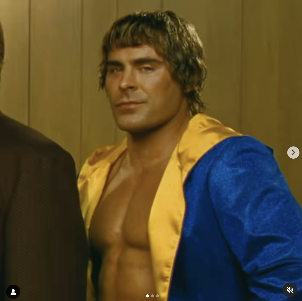 Zac Efron as Kevin Von Erich in "The Iron Claw" from a clip shared by the actor on his social media on December 31, 2023 | Source: instagram/zacefron