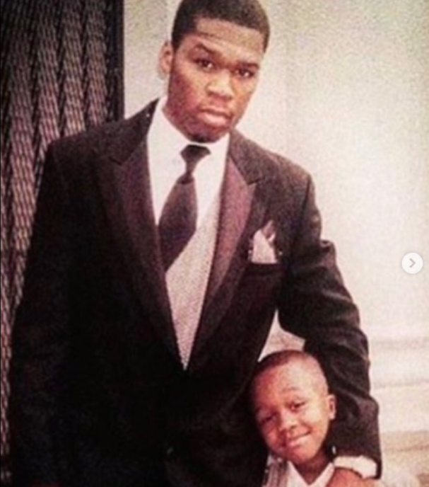 A throwback picture of 50 Cent and his son Marquise Jackson, from a post dated October 20, 2022 | Source: Instagram/199viq