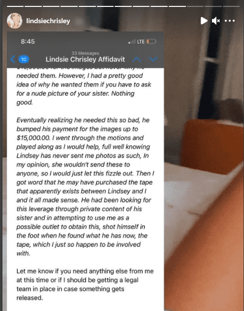 More screenshots of Lindsie's expose | Source: Instagram/Lindsie Chrisley