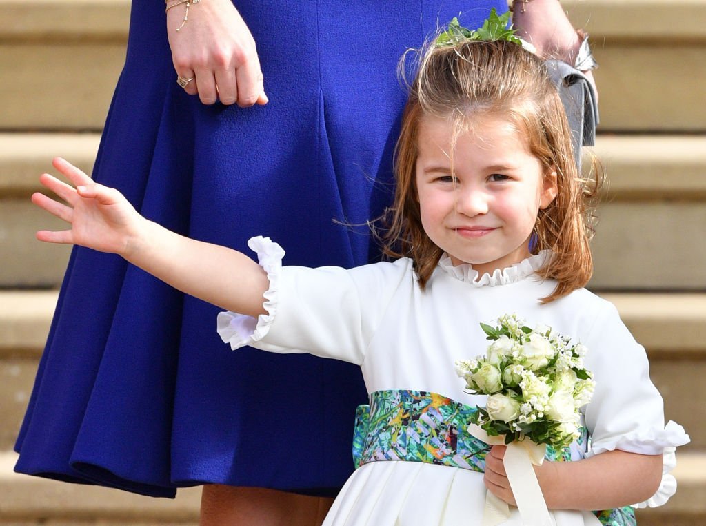 Princess Charlotte of Cambridge attends the wedding of Princess Eugenie of York and Jack Brooksbank at St George's Chapel in Windsor, England | Photo: Getty Images
