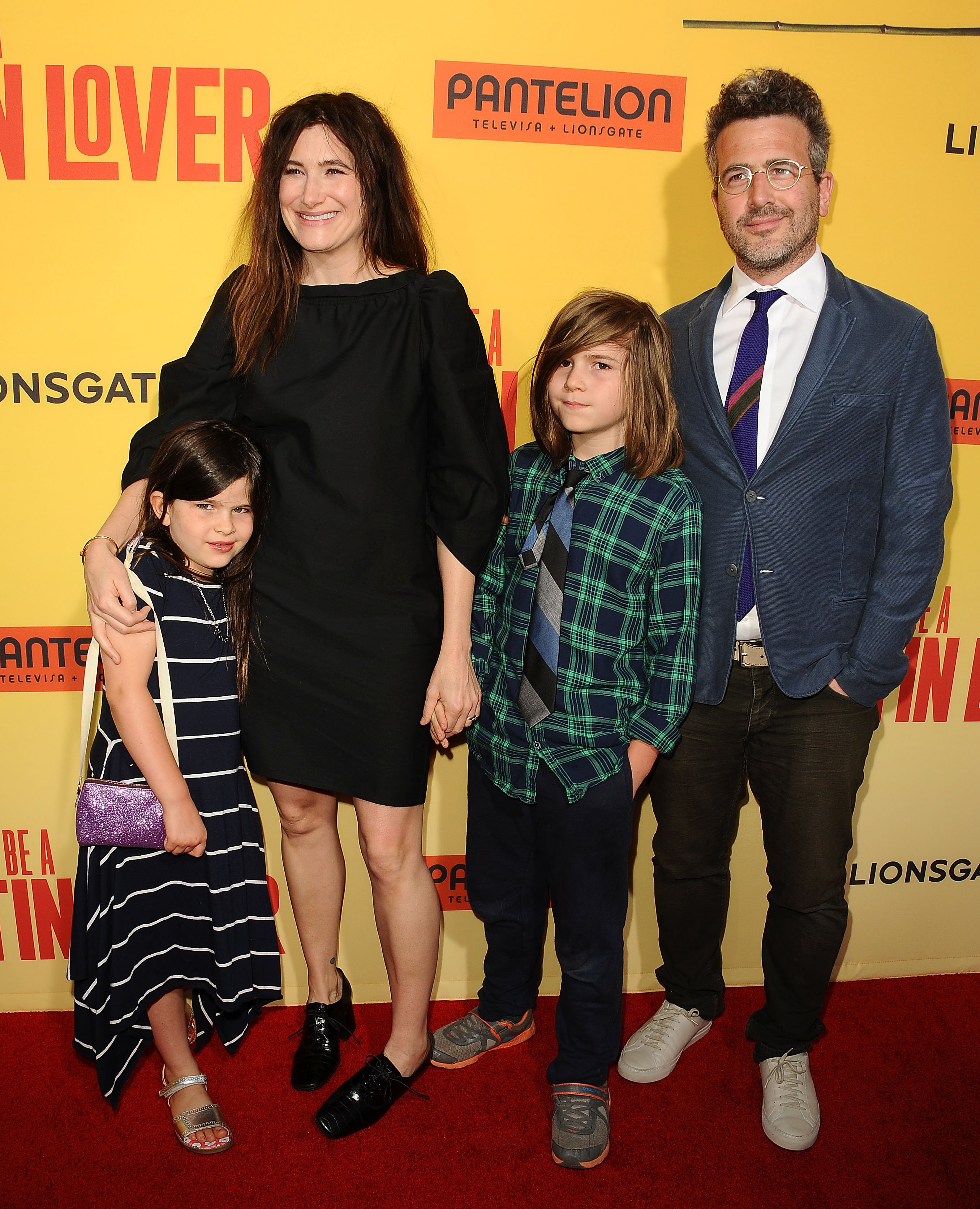 Actress Kathryn Hahn and actor Ethan Sandler and children attend the premiere of "How to Be a Latin Lover" at ArcLight Cinemas Cinerama Dome on April 26, 2017 in Hollywood, California. | Source: Getty Images