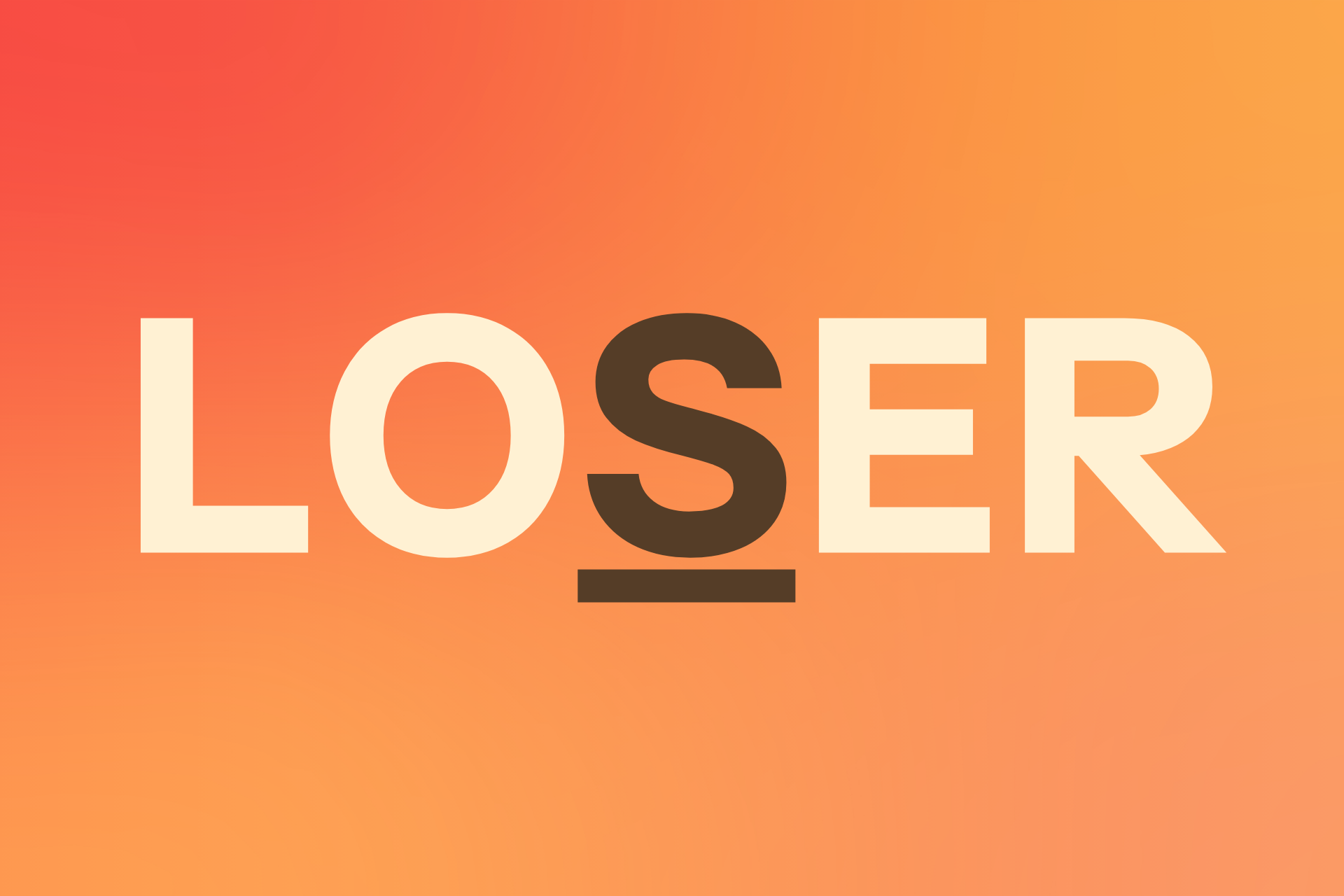 The word "LOSER" | Source: Amomama